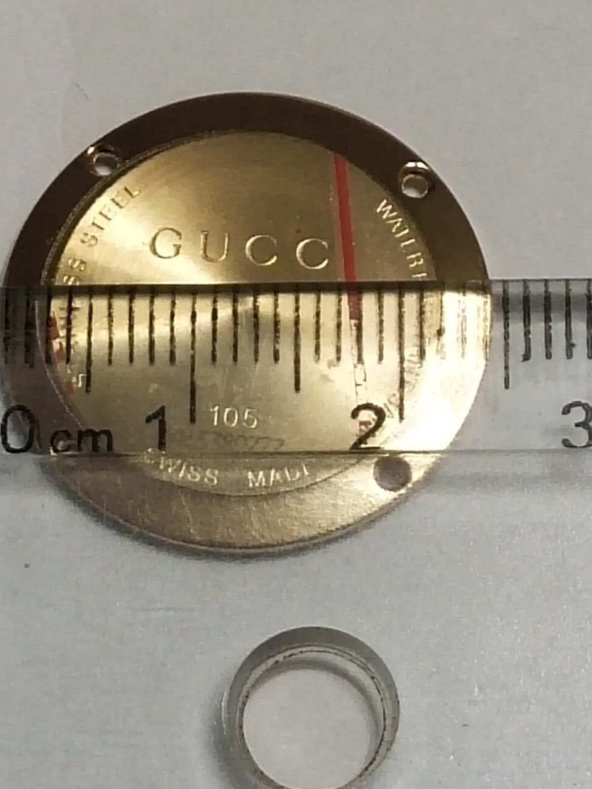 GUCCI Original /  Case Back/ Part No.YDA4109/105/ Gold color 