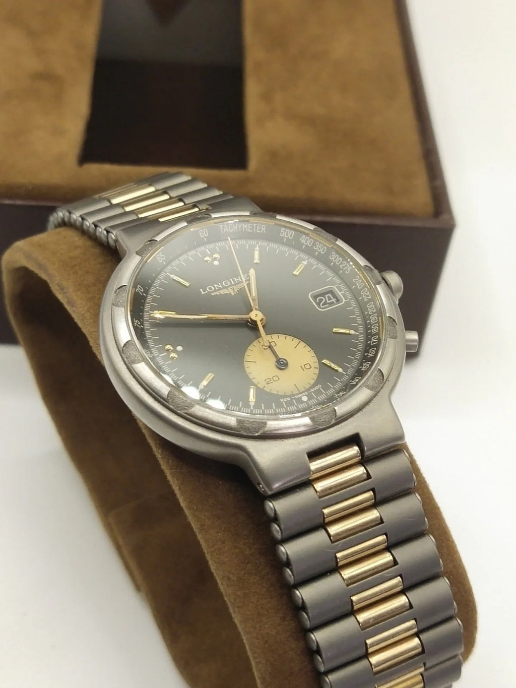 RAR new LONGINES CONQUEST MODELE DEPOSE GENTS One-push chronograph