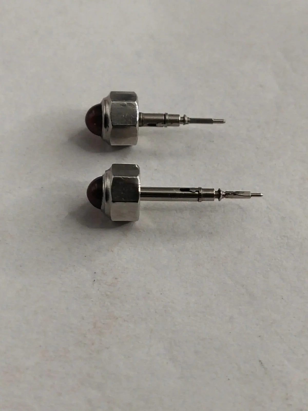 Original Cartier Stainless Steel Crown With Steam/ red ruby stone /Used /1ps