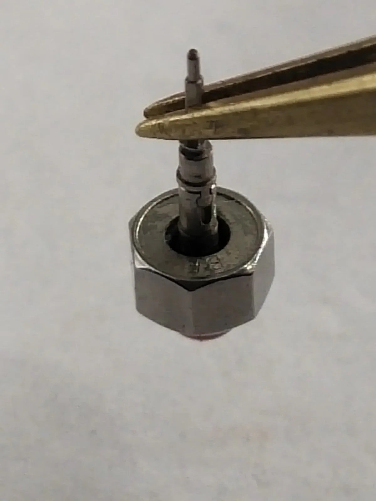 Original Cartier Stainless Steel Crown With Steam/ red ruby stone /Used /1ps