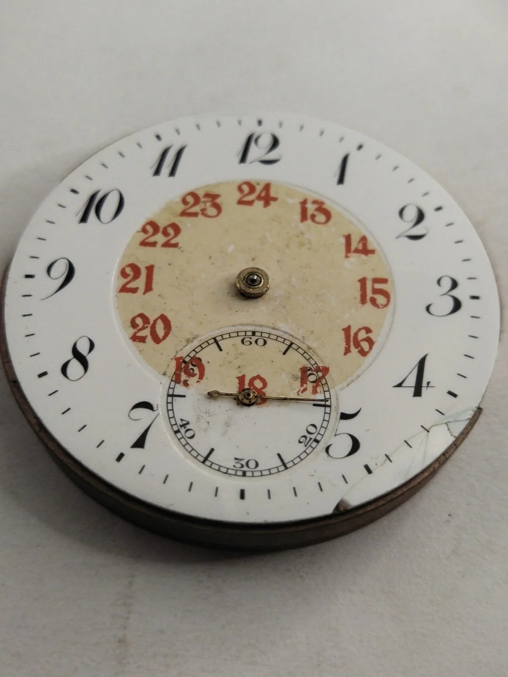 Pocket watch movement without steam...works perfectly