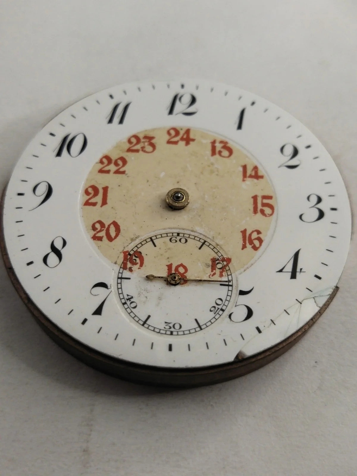 Pocket watch movement without steam...works perfectly