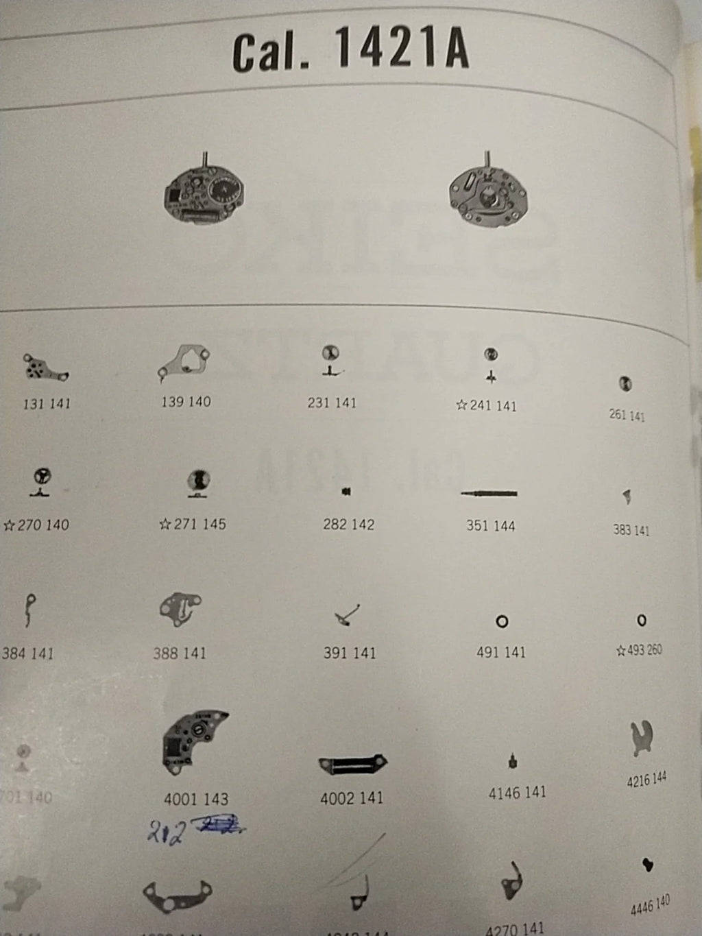 NOS Circuit Plock Seiko Cal / 1421A /Part . 4001 212