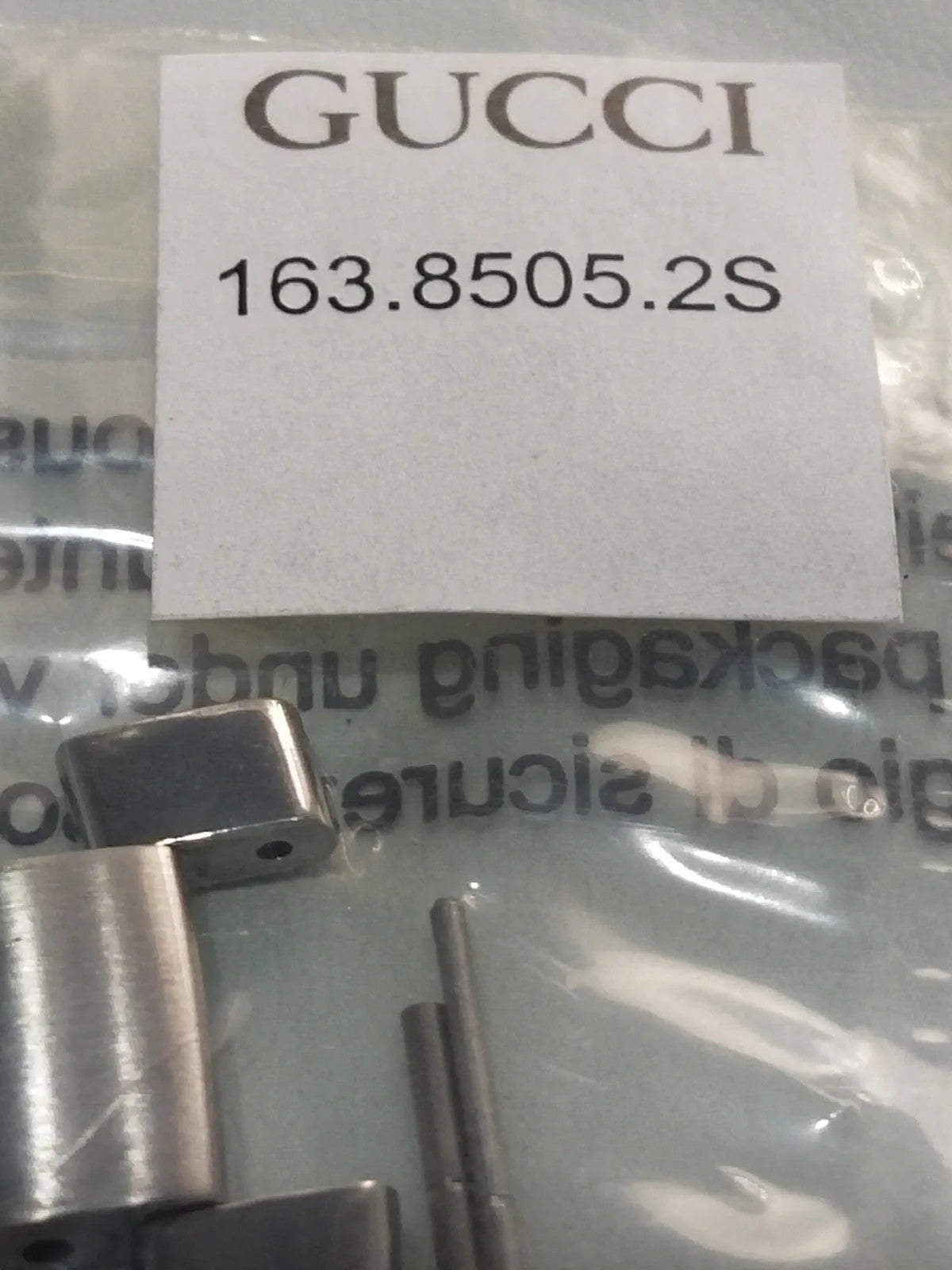 GUCCI Original / Link Steel color / Part No. 163.8505.2 S / 18m.m