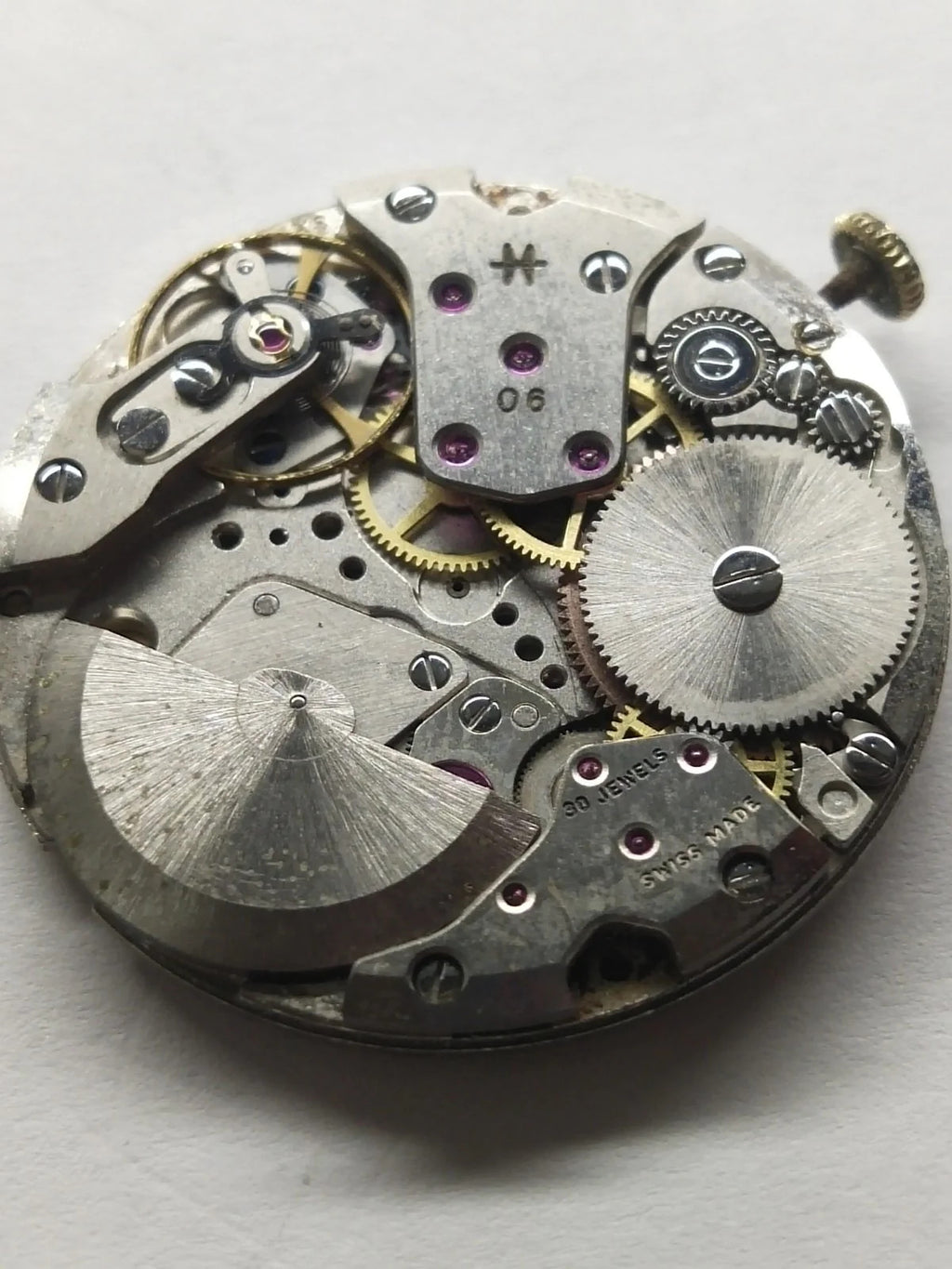 Hamilton automatic movement with dial and hands, fully working, used Cal .90