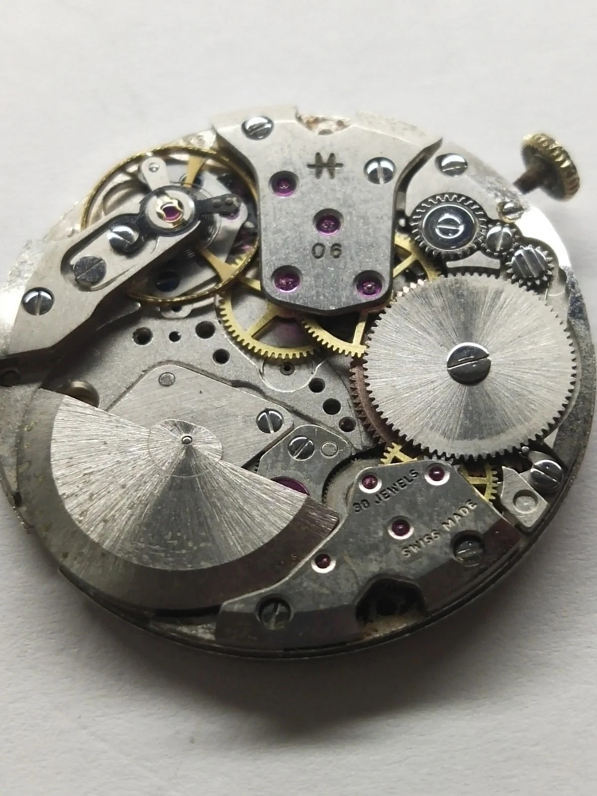 Hamilton automatic movement with dial and hands, fully working, used Cal .90