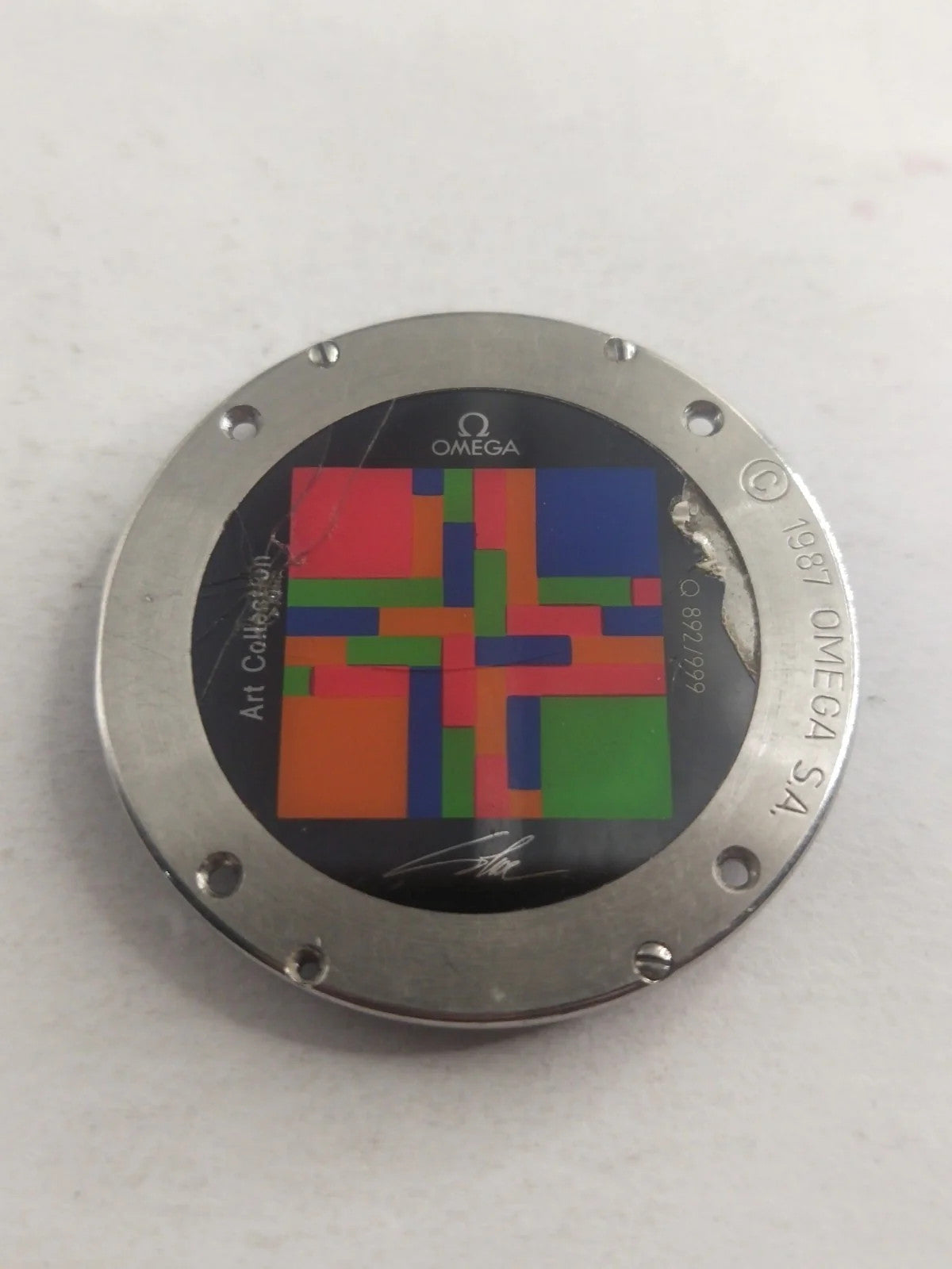 Original back cover Omega Art Collection Limited Edition /196 0 430/596 0 430/us