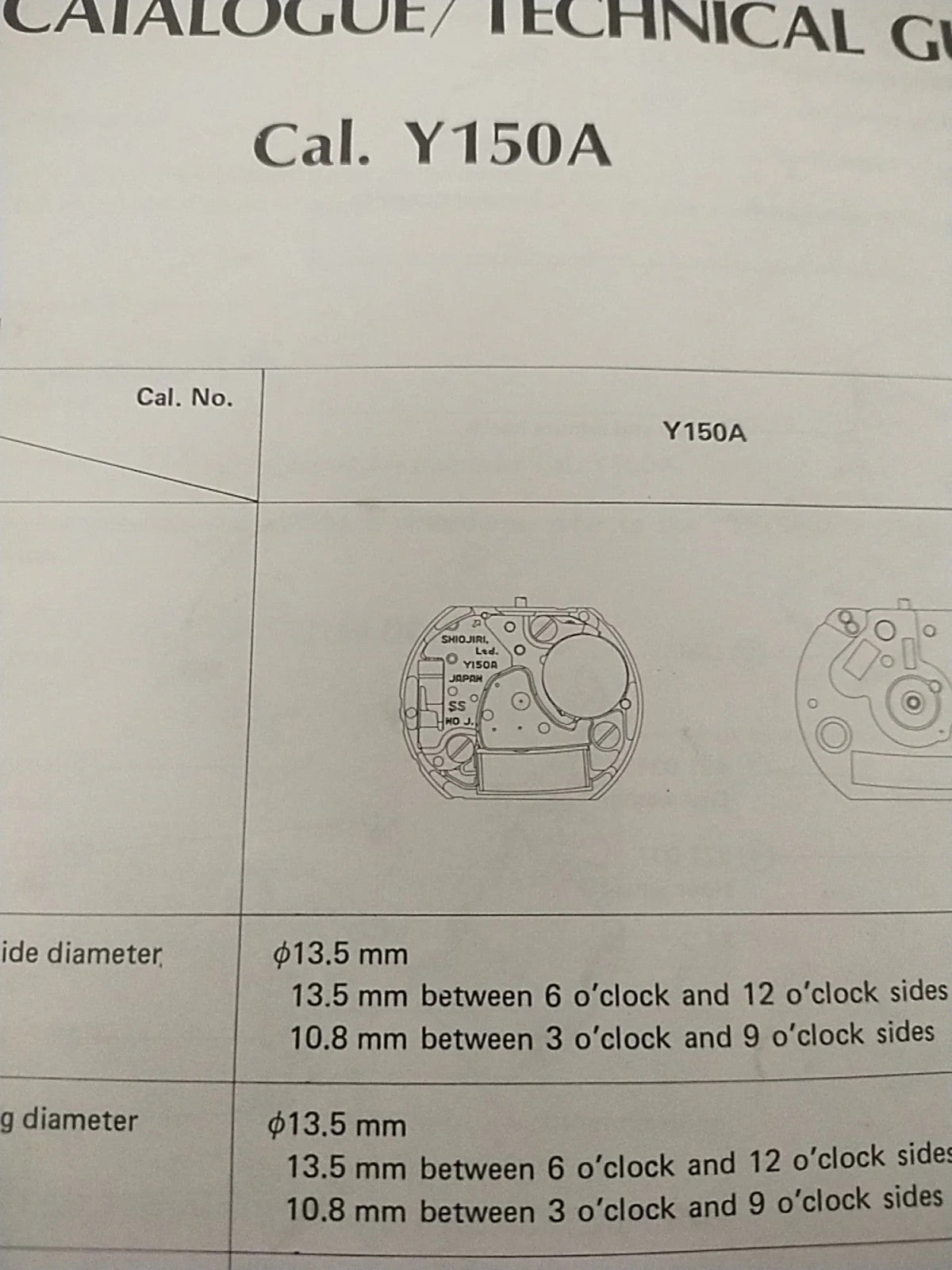 NOS Circuit Plock Seiko Cal / Y150A/Part . 4000 530