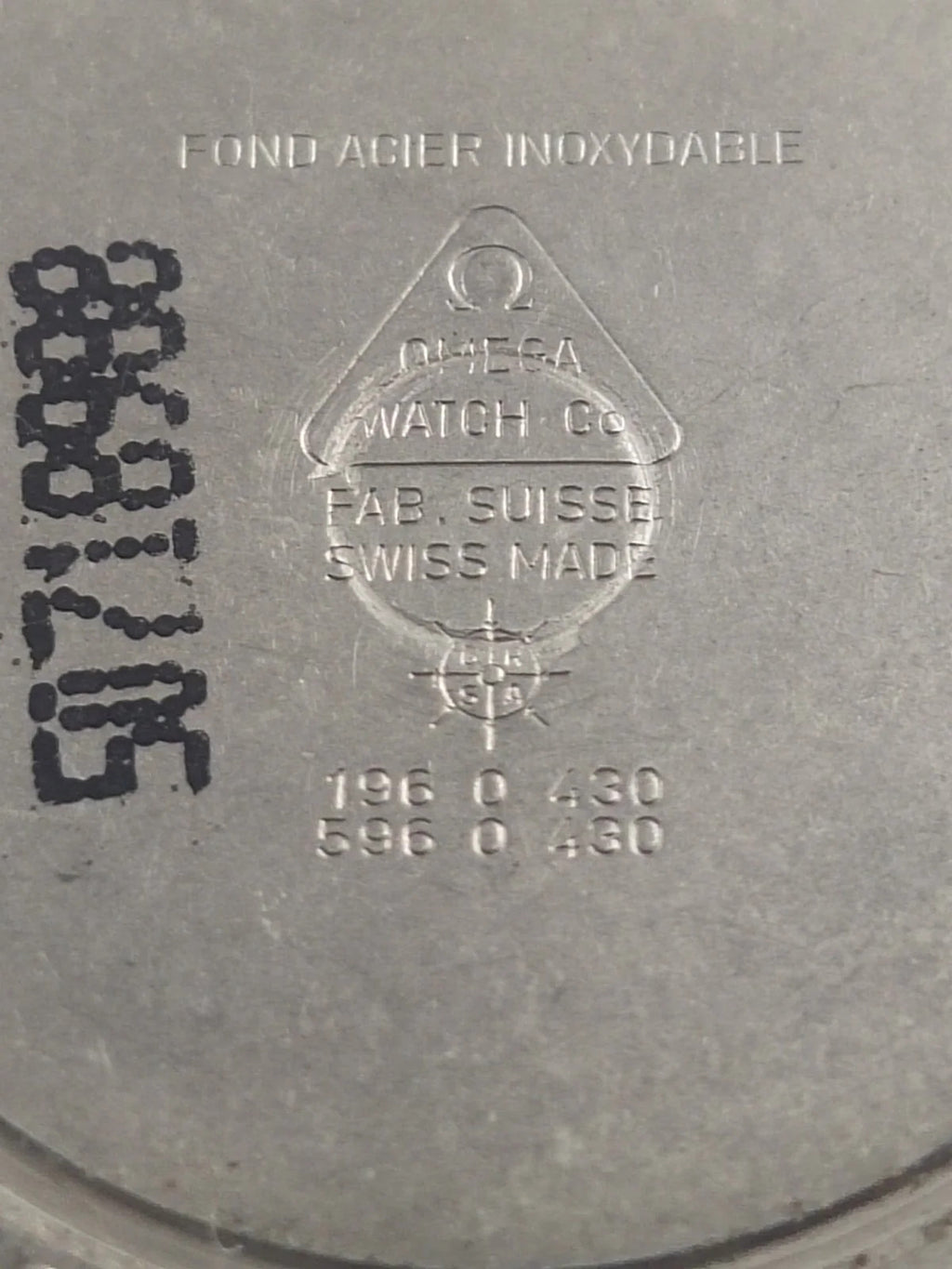 Original back cover Omega Art Collection Limited Edition /196 0 430/596 0 430/us