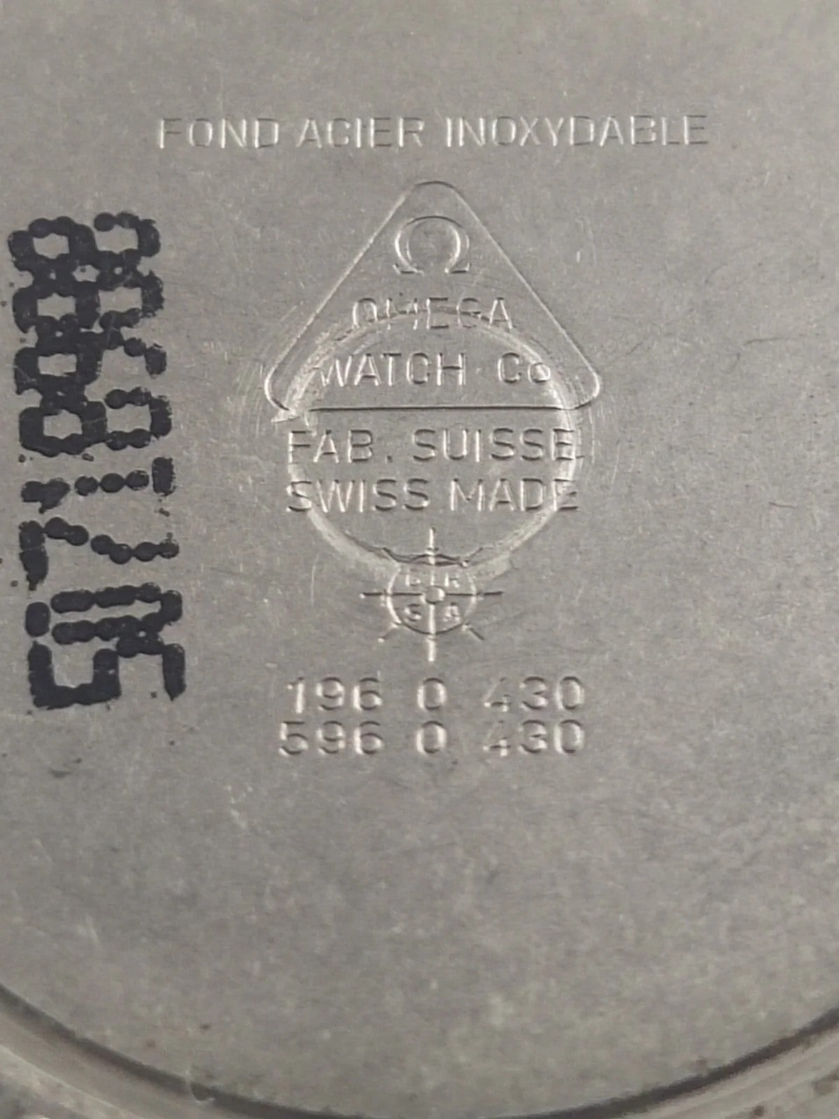 Original back cover Omega Art Collection Limited Edition /196 0 430/596 0 430/us