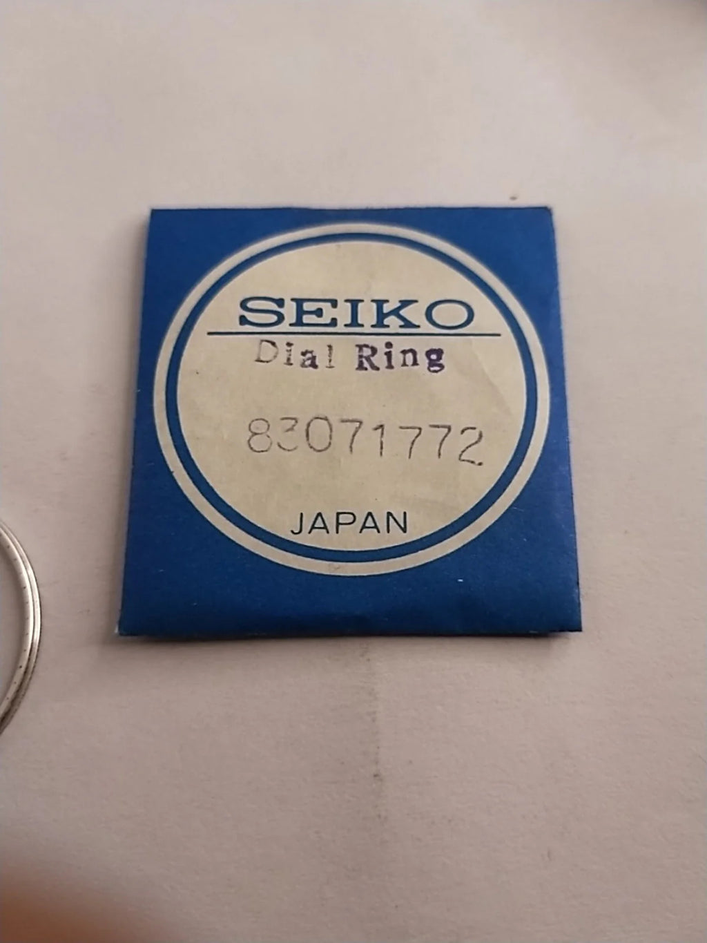 NOS Seiko Dial Ring silver color Part . 83071772