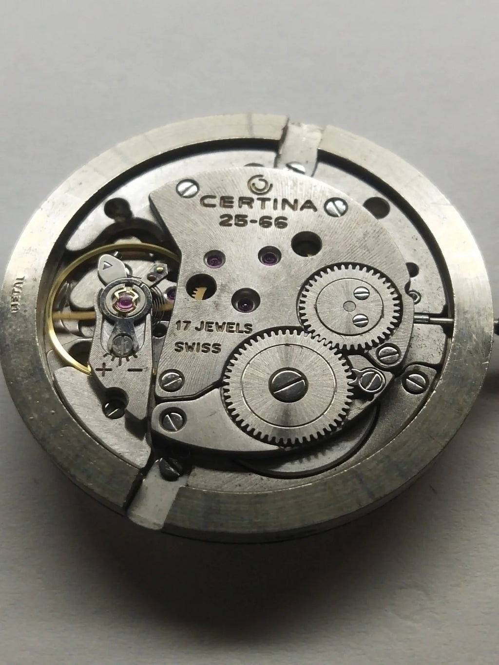 Certina 25-66 Movement with Dial, Hands and Crown / Good working condition/Use