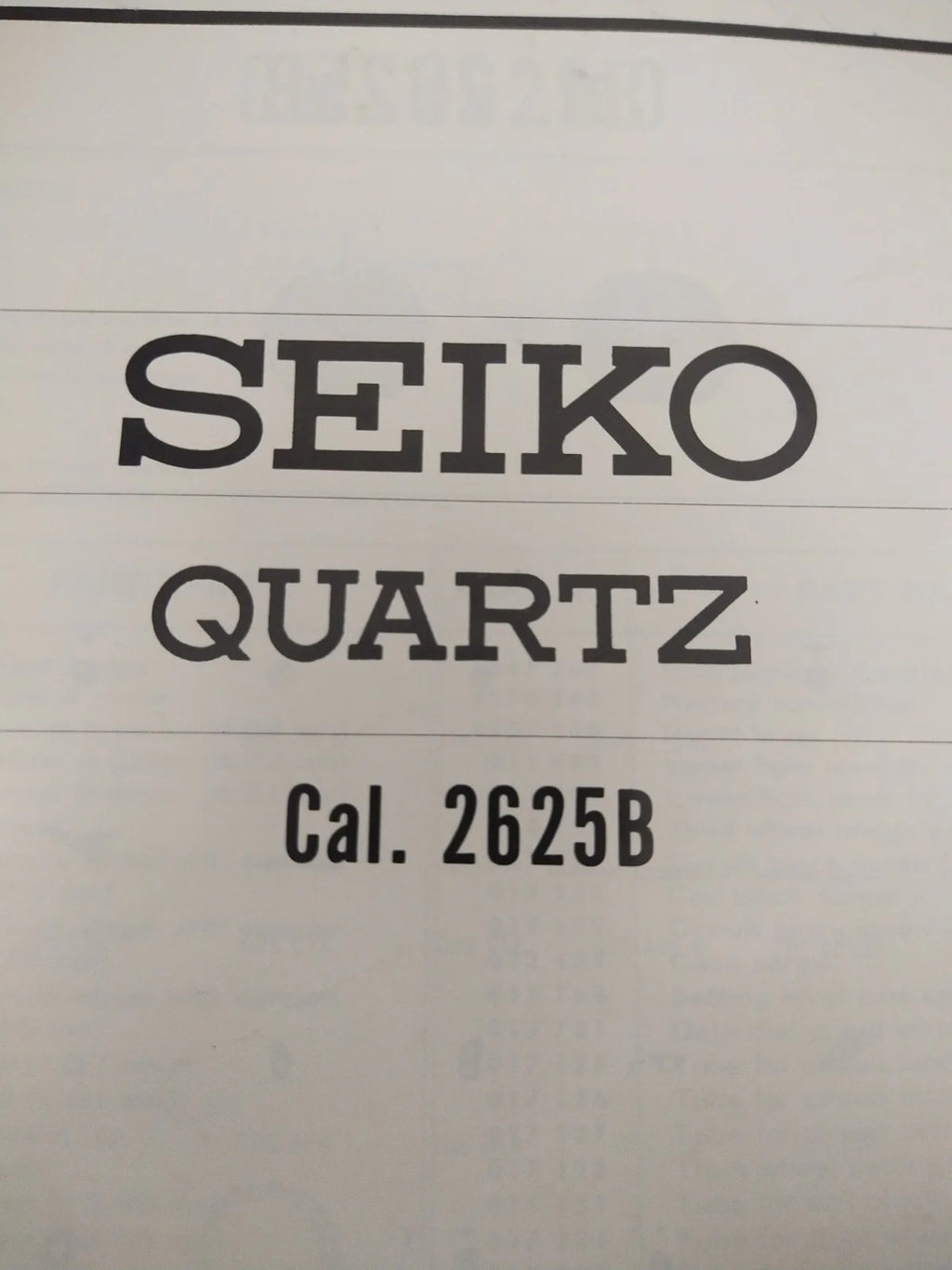 NOS Circuit Plock Seiko Cal / 2625B /Part . 4001 270