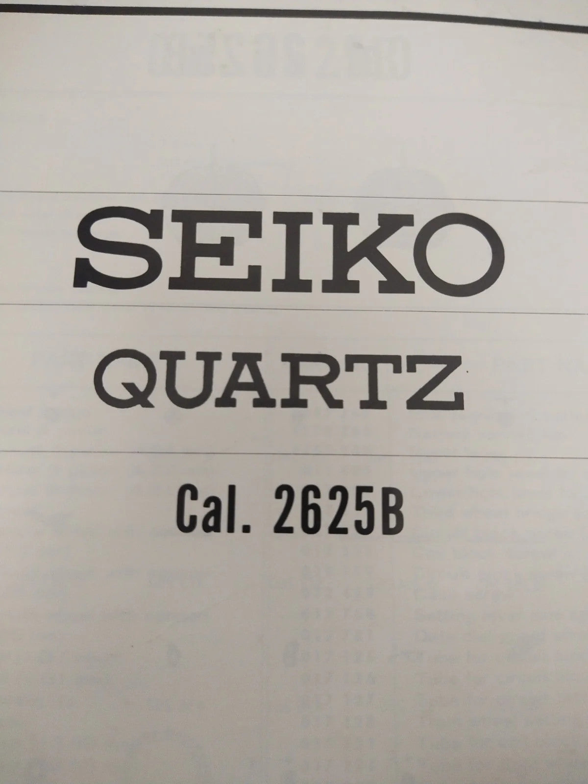 NOS Circuit Plock Seiko Cal / 2625B /Part . 4001 270