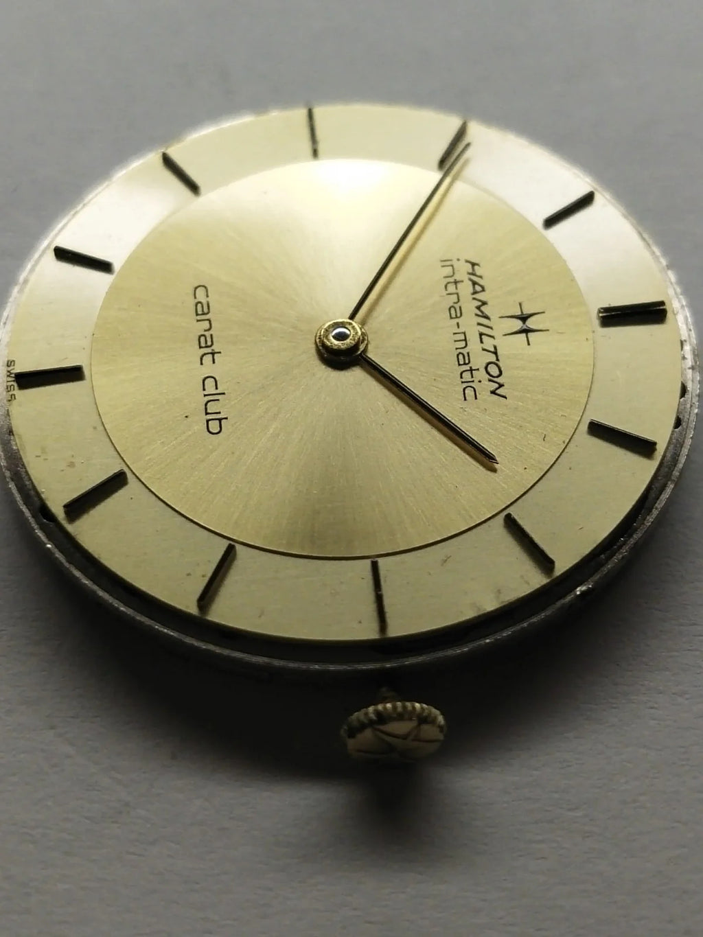 Hamilton automatic movement with dial and hands, fully working, used Cal .90