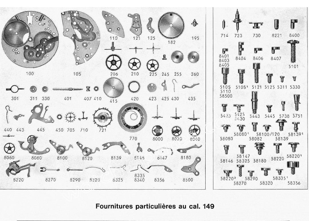 LANDERON Cal. 48/148/149/51/ chronograph/Part 182 /1pc