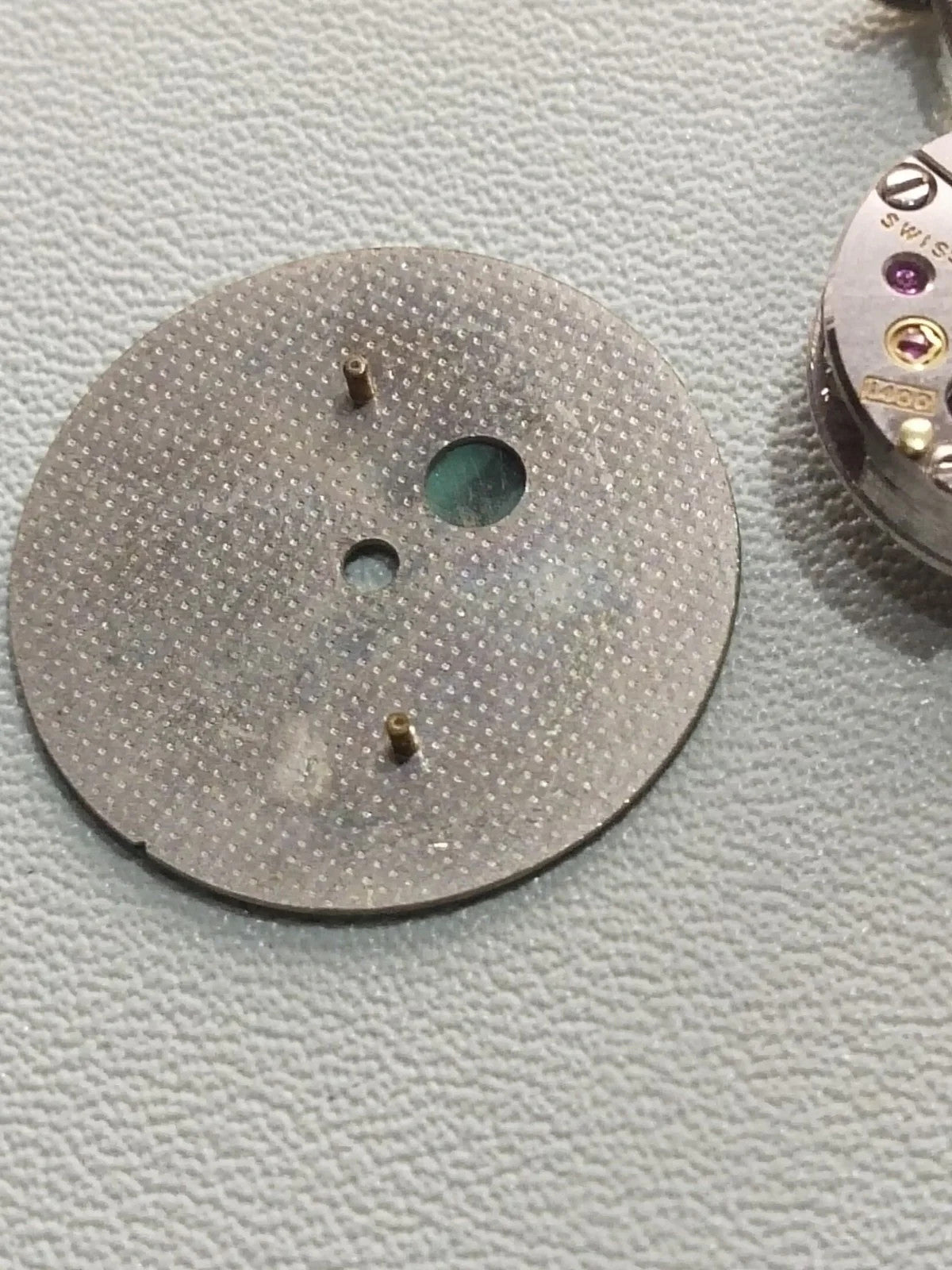 Rolex movement Cal 1400 With Malachite Dial /hands/ gold crown/ Full work /used
