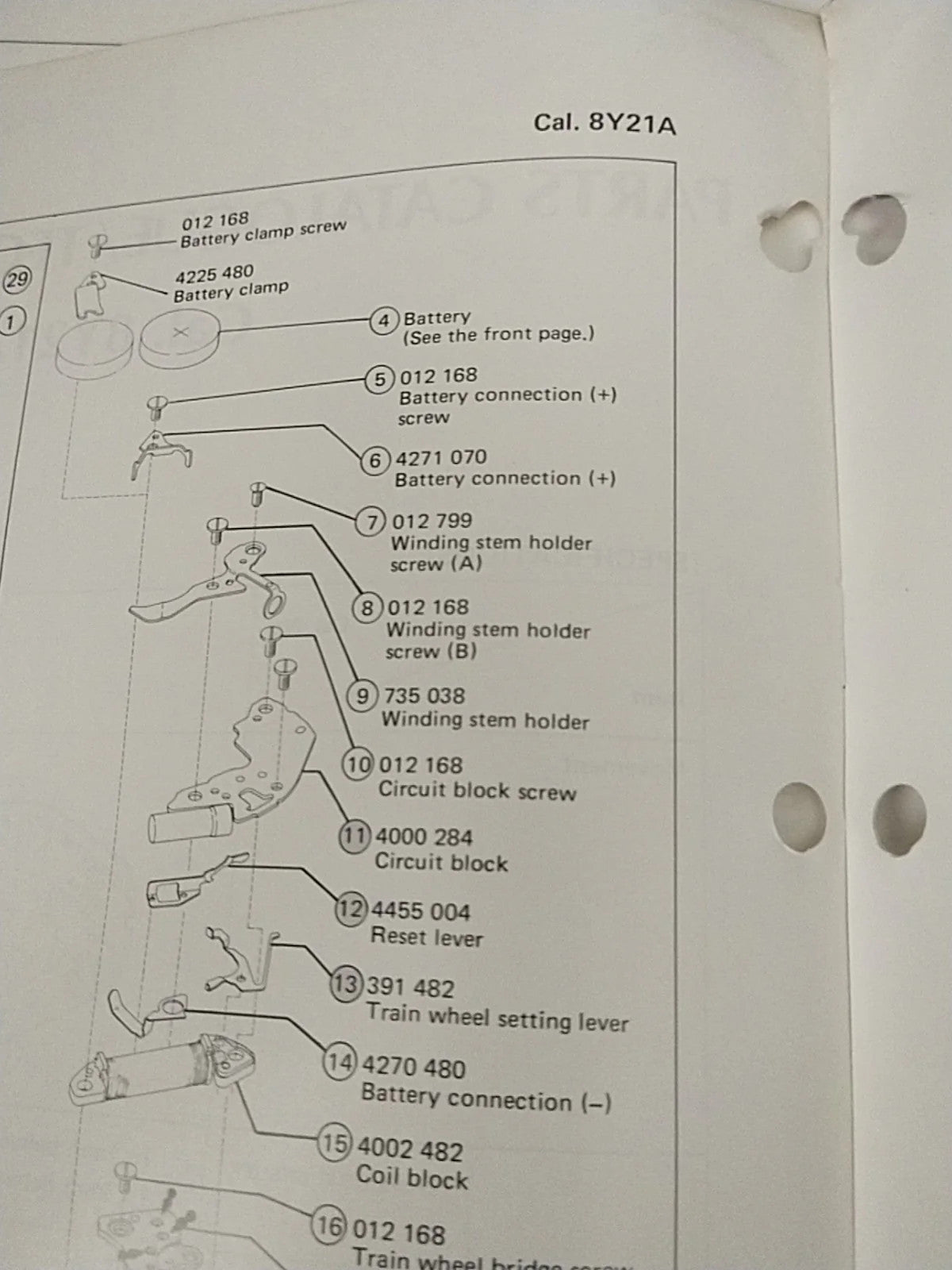 NOS circuit block Seiko Cal / 8Y21A Part . 4000 284