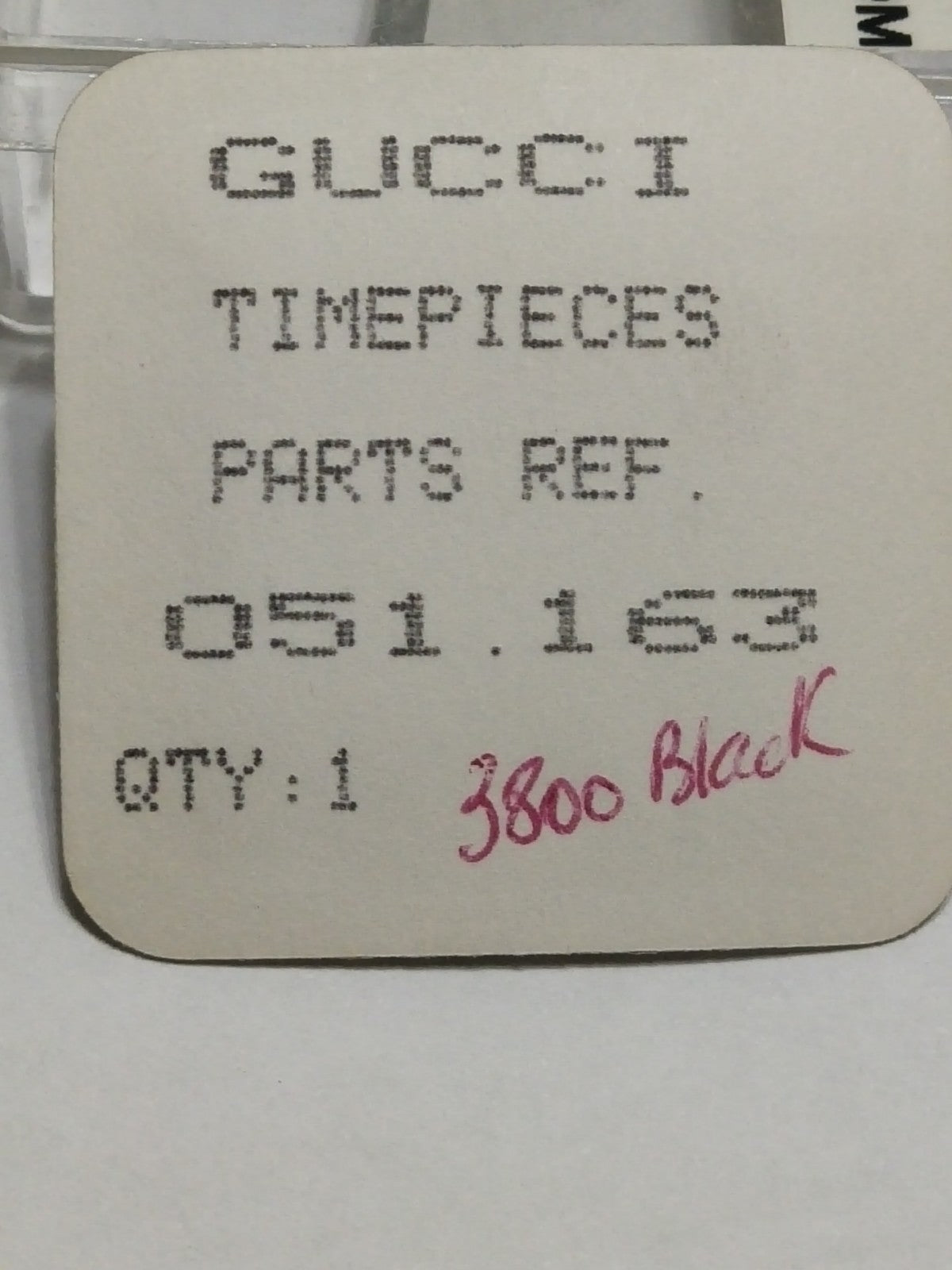 GUCCI Original / Dail / Part No. 051.163 / black color sealed package 