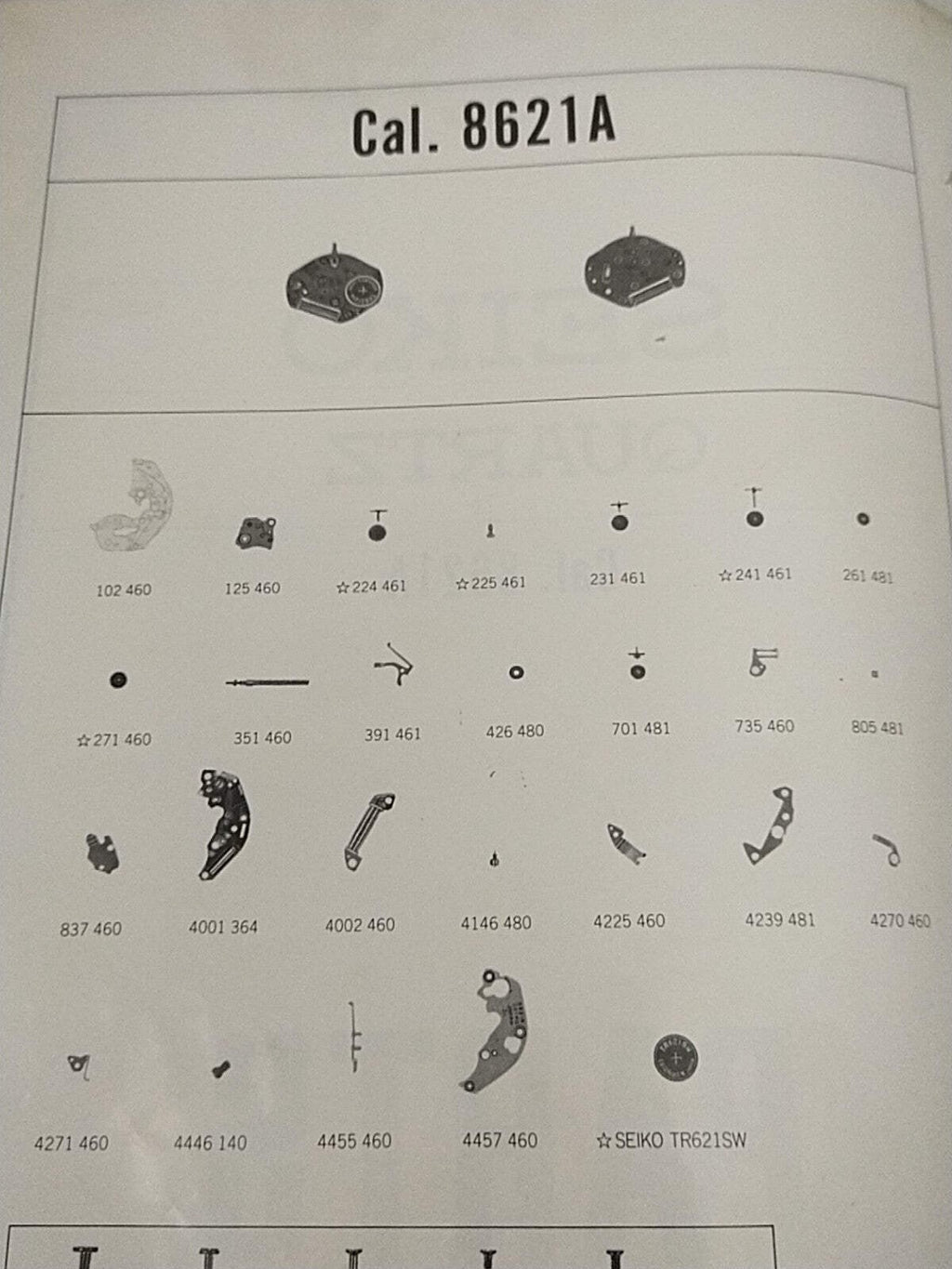 NOS circuit block Seiko Cal / 8621A /Part . 4001 364