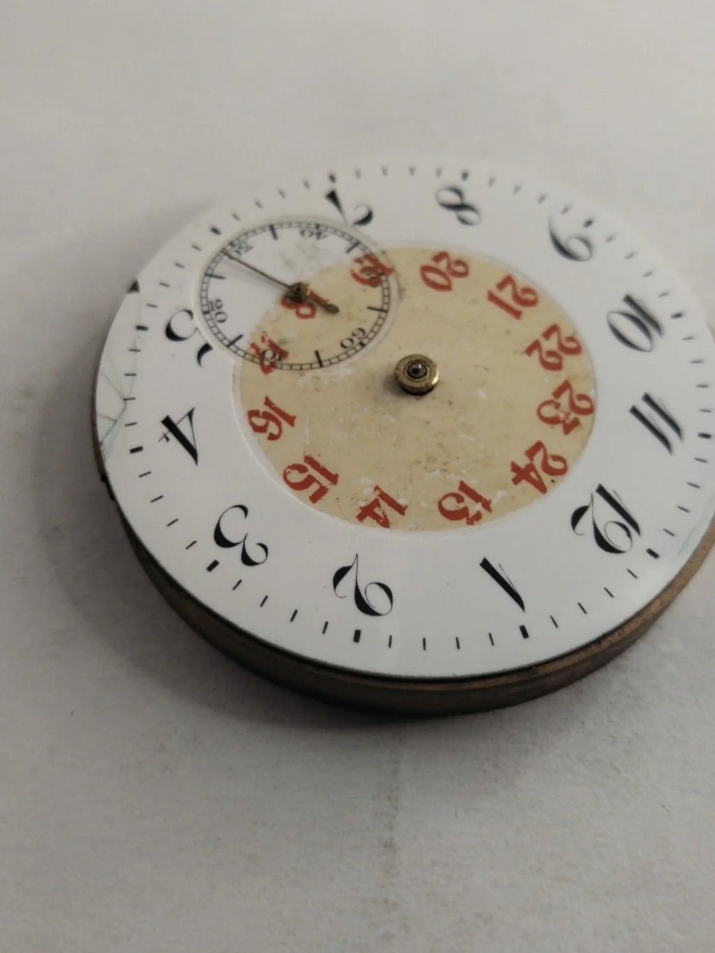 Pocket watch movement without steam...works perfectly