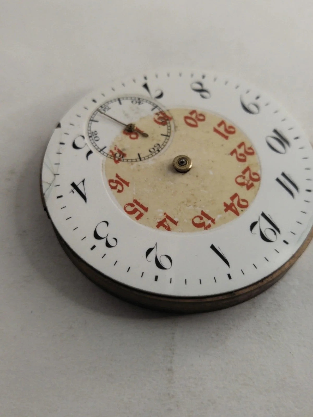 Pocket watch movement without steam...works perfectly