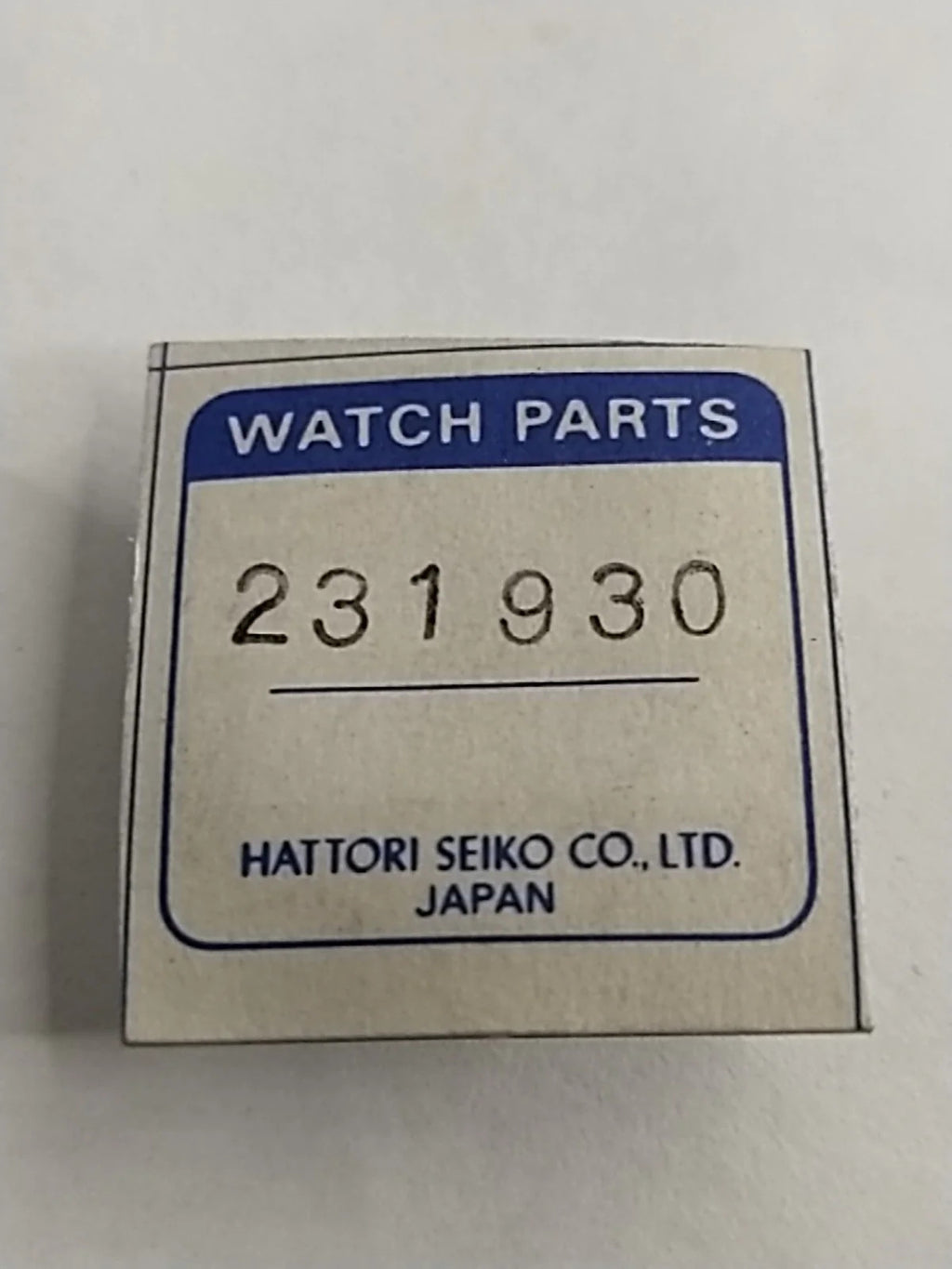 NOS Seiko Parts 231 930