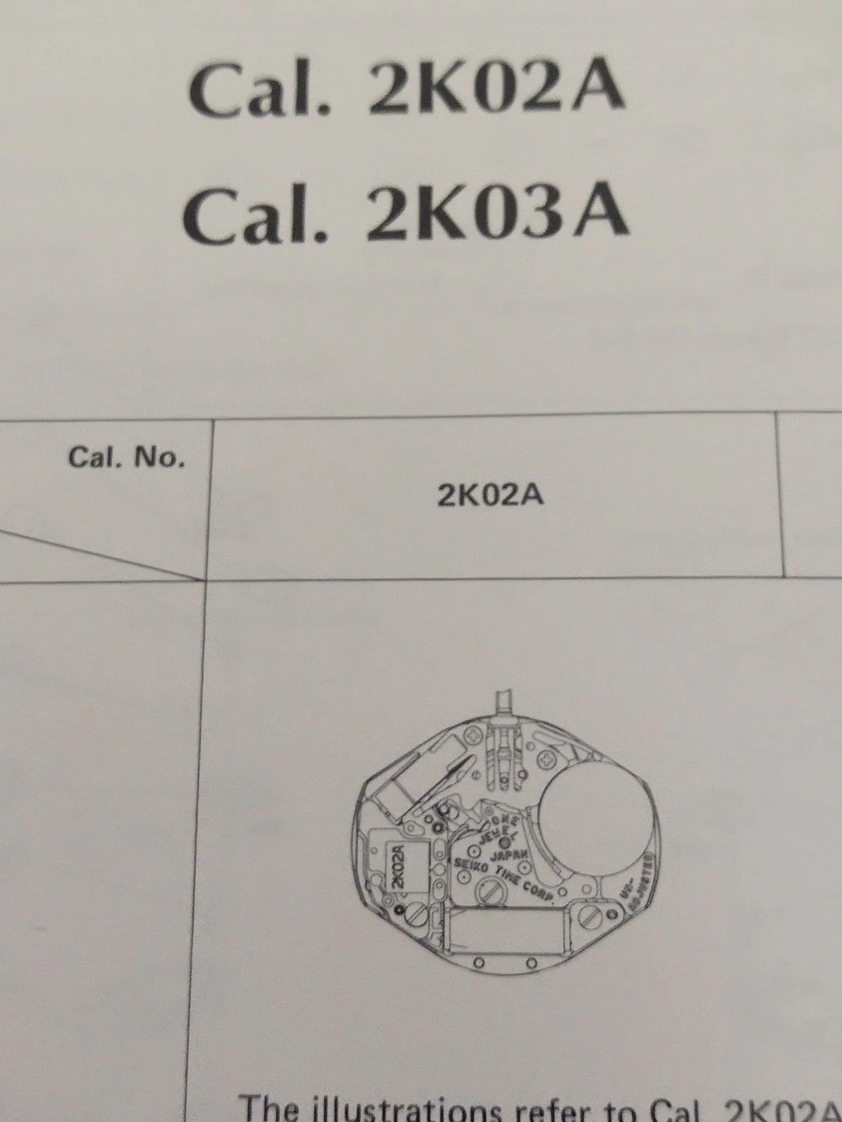 NOS Circuit Plock Seiko Cal / 2K02A /03A/Part . 4000 277