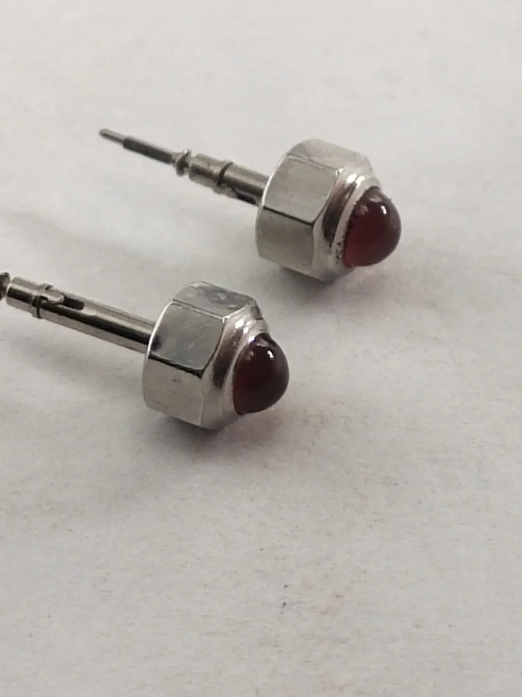 Original Cartier Stainless Steel Crown With Steam/ red ruby stone /Used /1ps