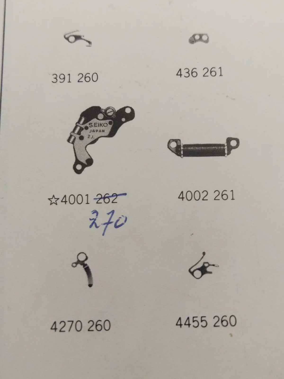 NOS Circuit Plock Seiko Cal / 2622A /Part . 4001 270