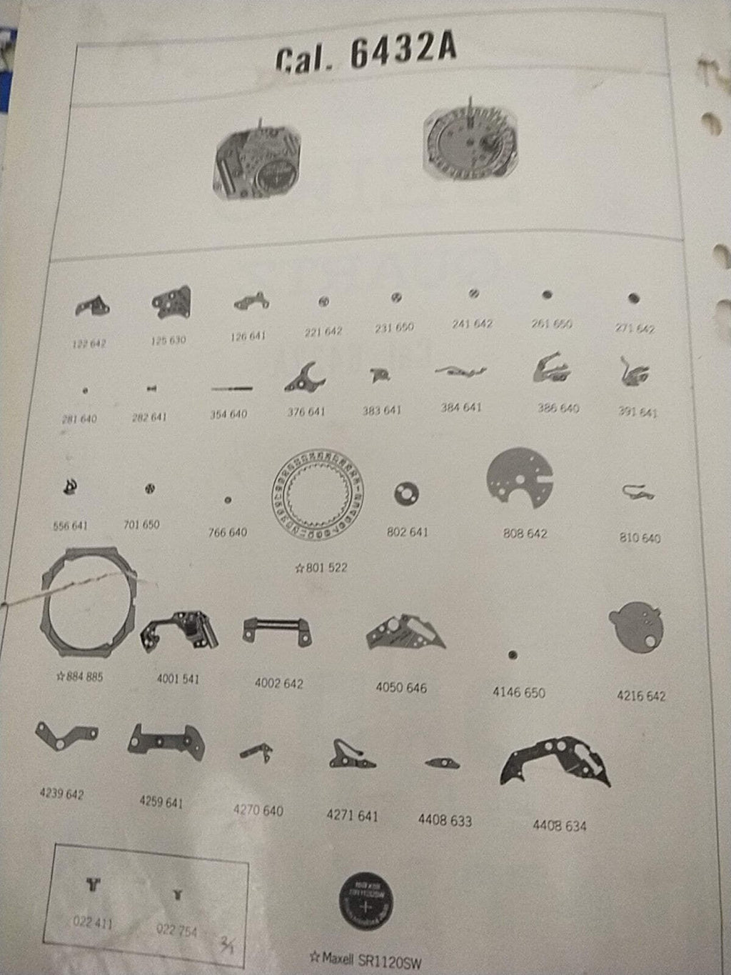 NOS Seiko Circuit Cal.6430A/31A/32A/33A/39A/ last one