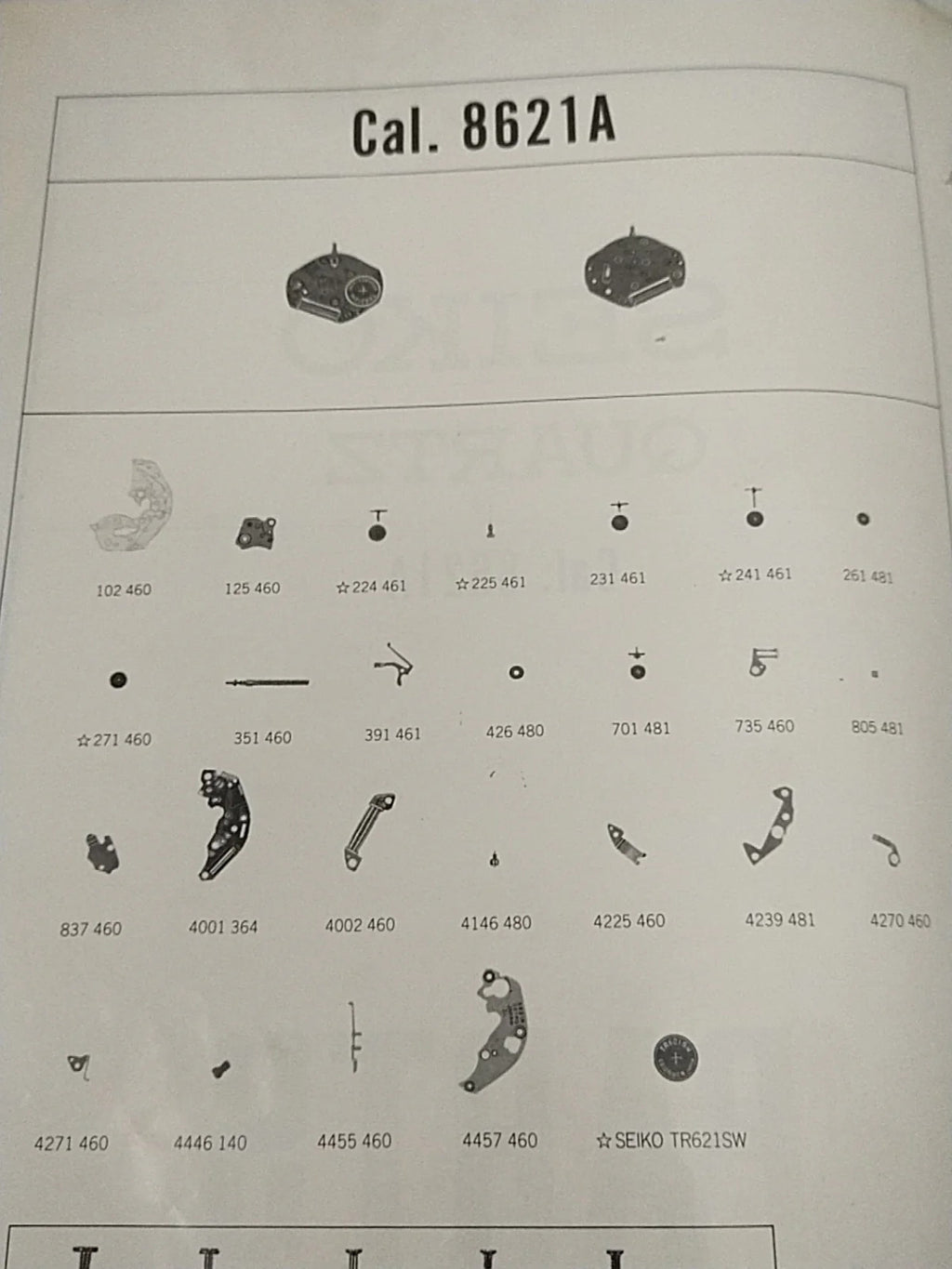 NOS circuit block Seiko Cal / 8621A /Part . 4001 364