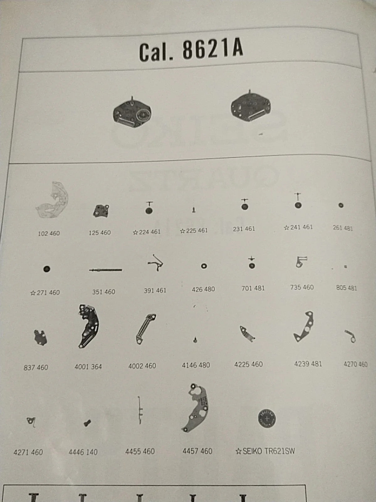 NOS circuit block Seiko Cal / 8621A /Part . 4001 364