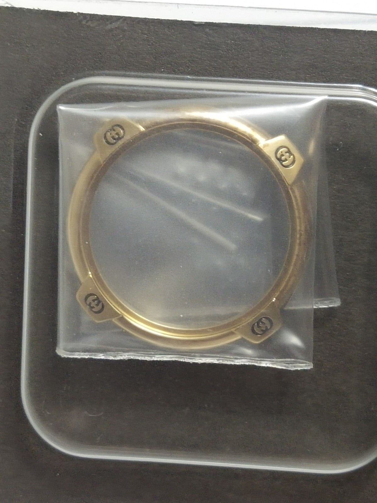 GUCCI Original / Plated Bezel w/Cystal/ Part No. 150.9000.2/ Gold color 