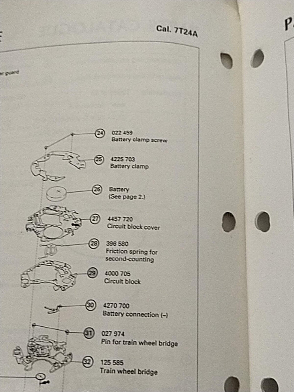 NOS Seiko Circuit block Cal./ 7T24A / 34A/36A/44A/ Part . 4000 705