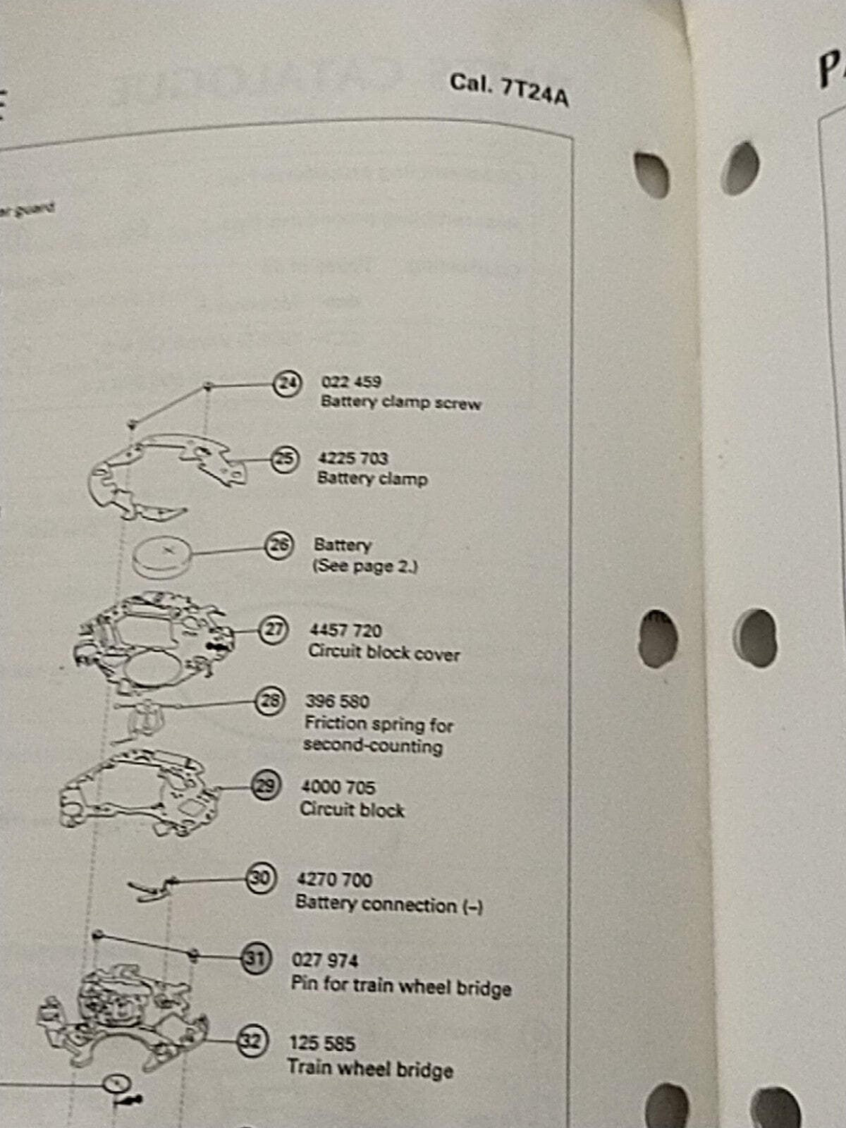 NOS Seiko Circuit block Cal./ 7T24A / 34A/36A/44A/ Part . 4000 705