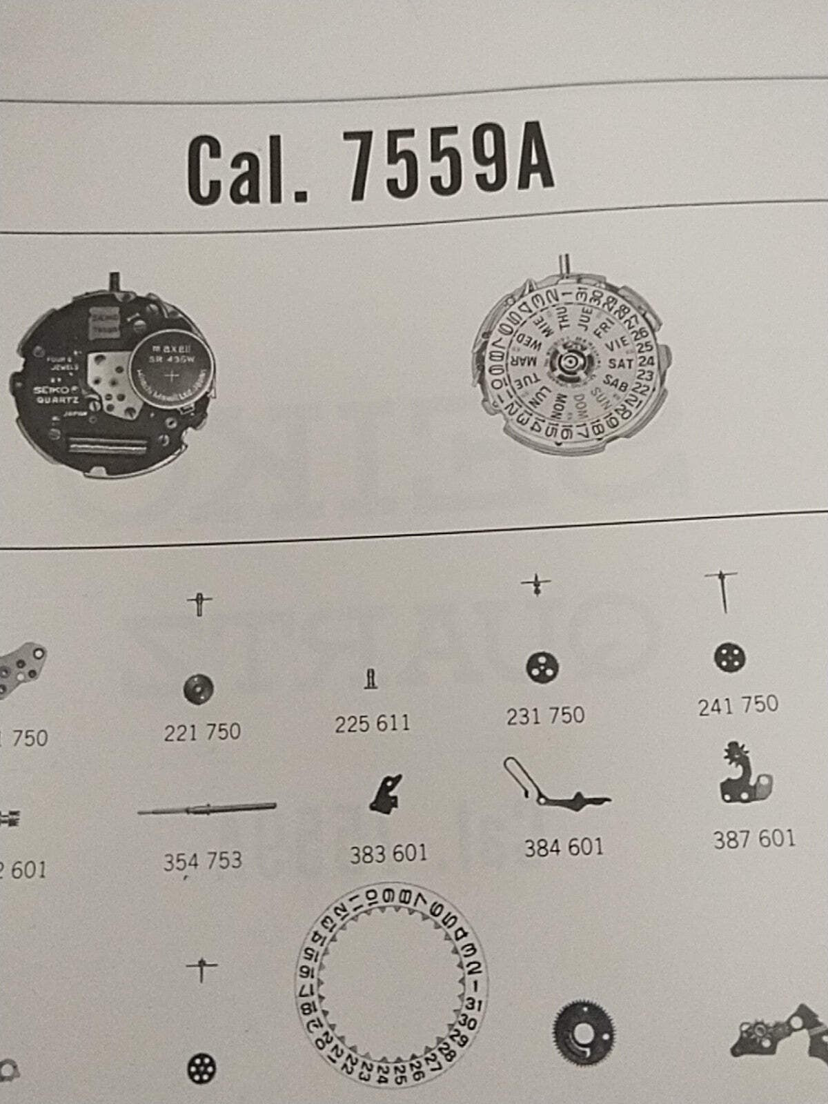 NOS Seiko Circuit block Cal. 7559A Part . 4001 751