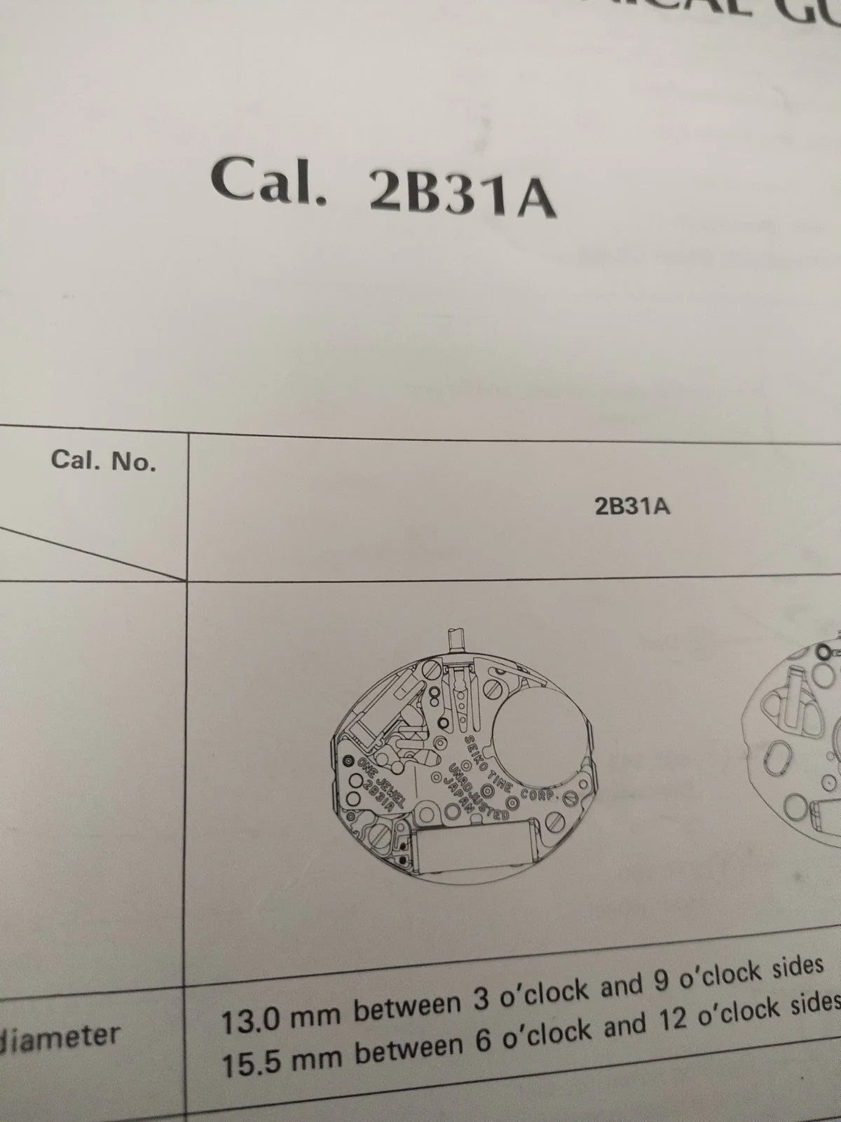NOS Circuit Plock Seiko Cal . 2B31A / Part . 4000 375