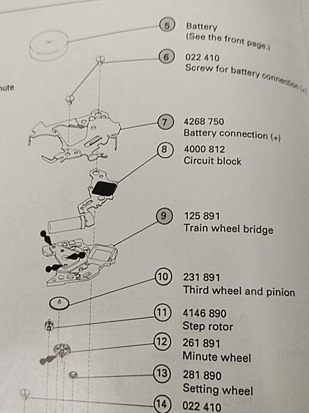NOS Seiko circuit cal / 7N00A/7N01A Part . 4000 812