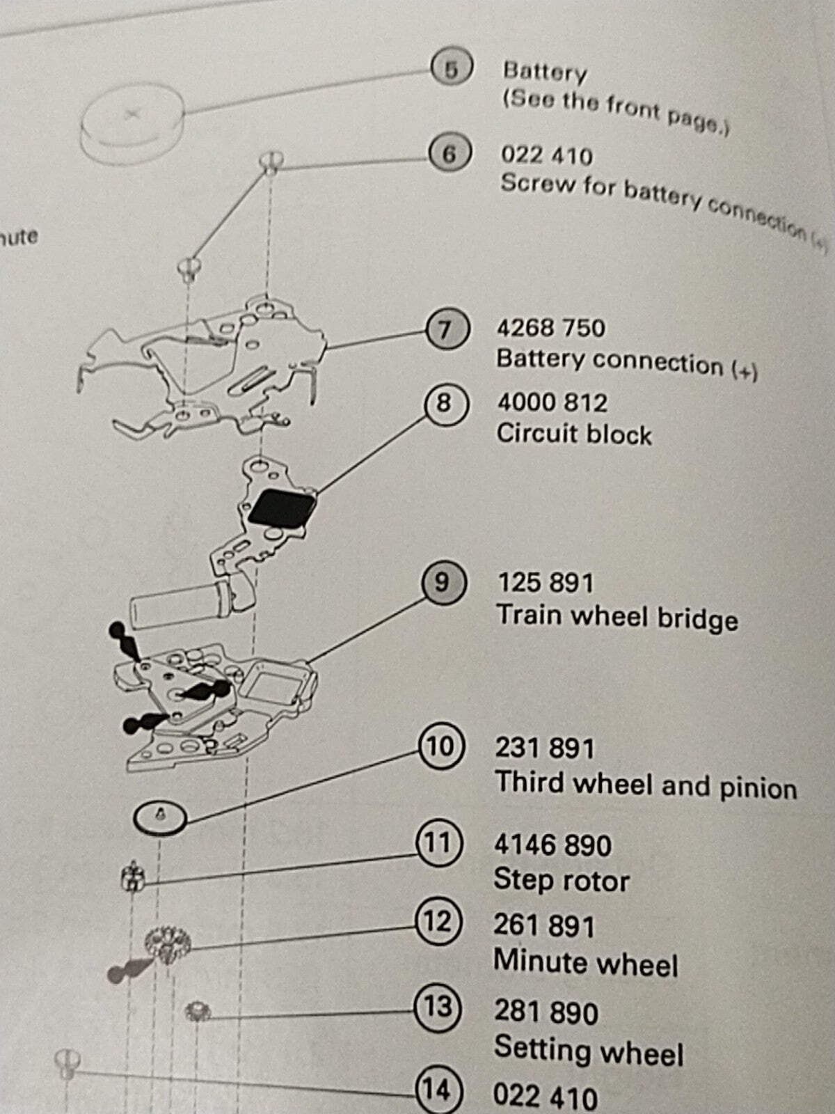 NOS Seiko circuit cal / 7N00A/7N01A Part . 4000 812