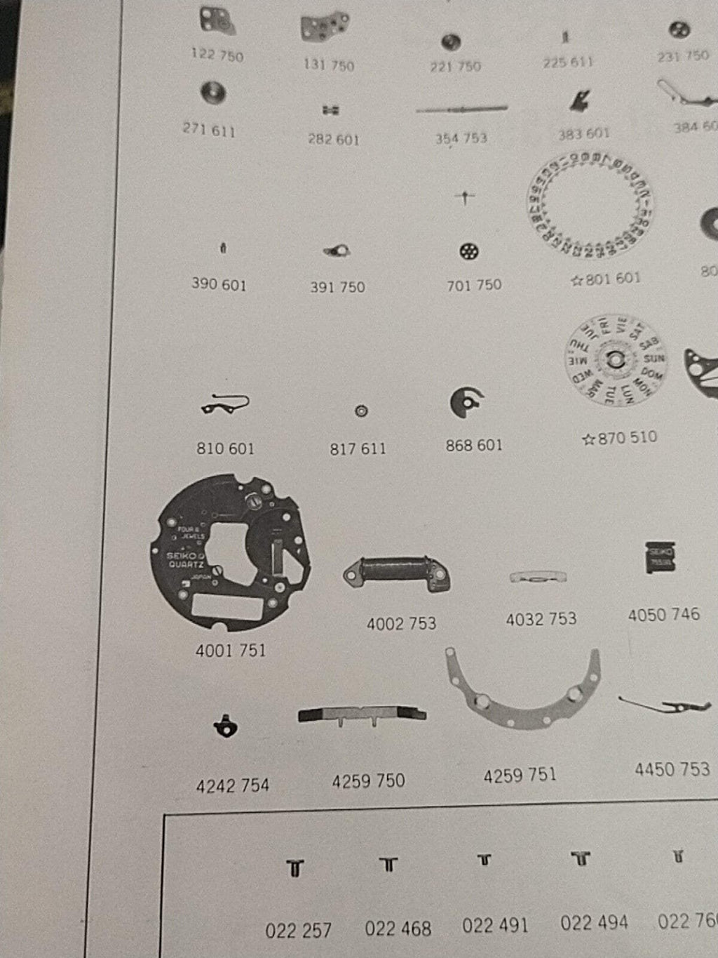 NOS Seiko Circuit block Cal. 7559A Part . 4001 751