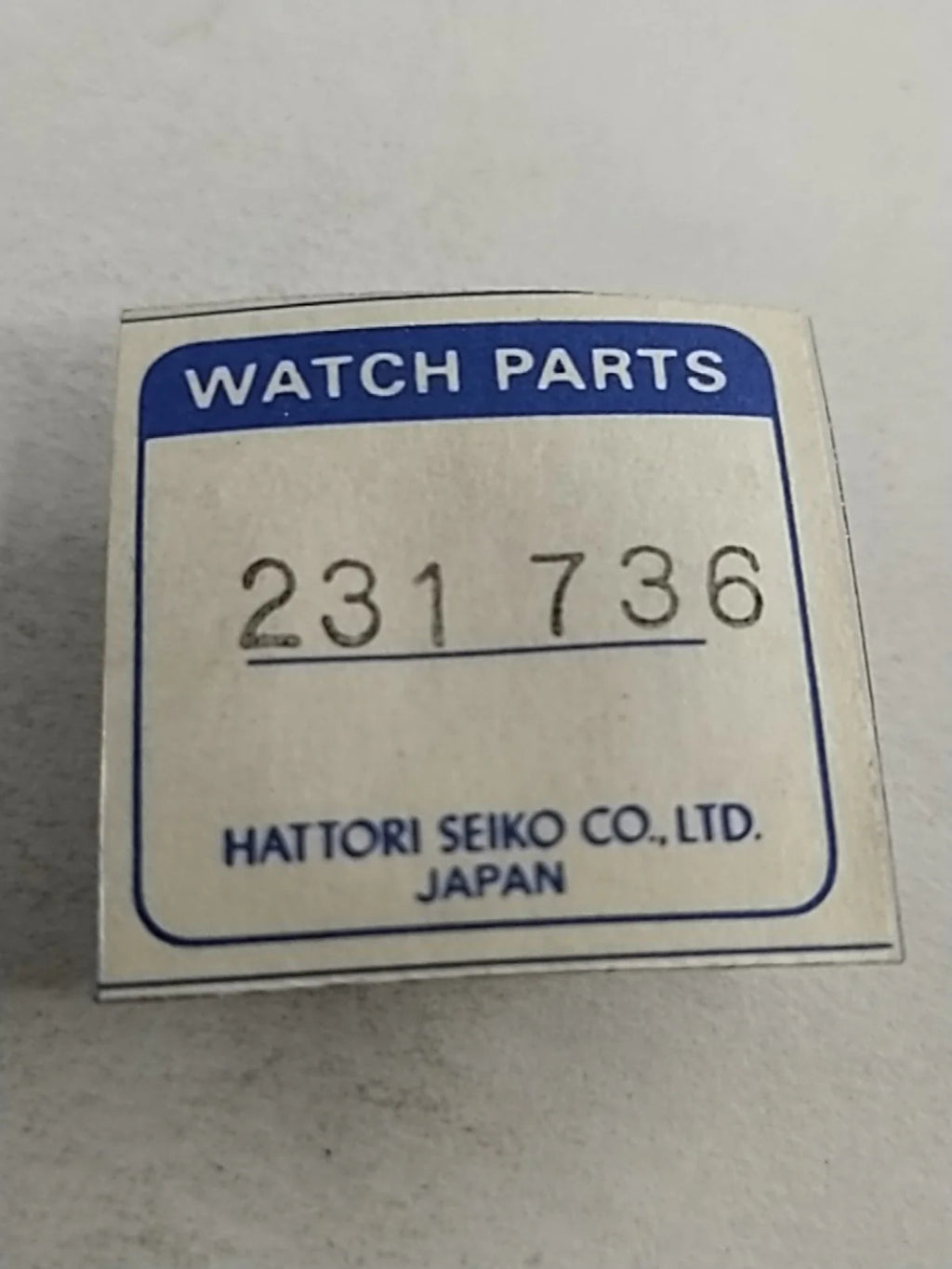 NOS Seiko Parts 231 736