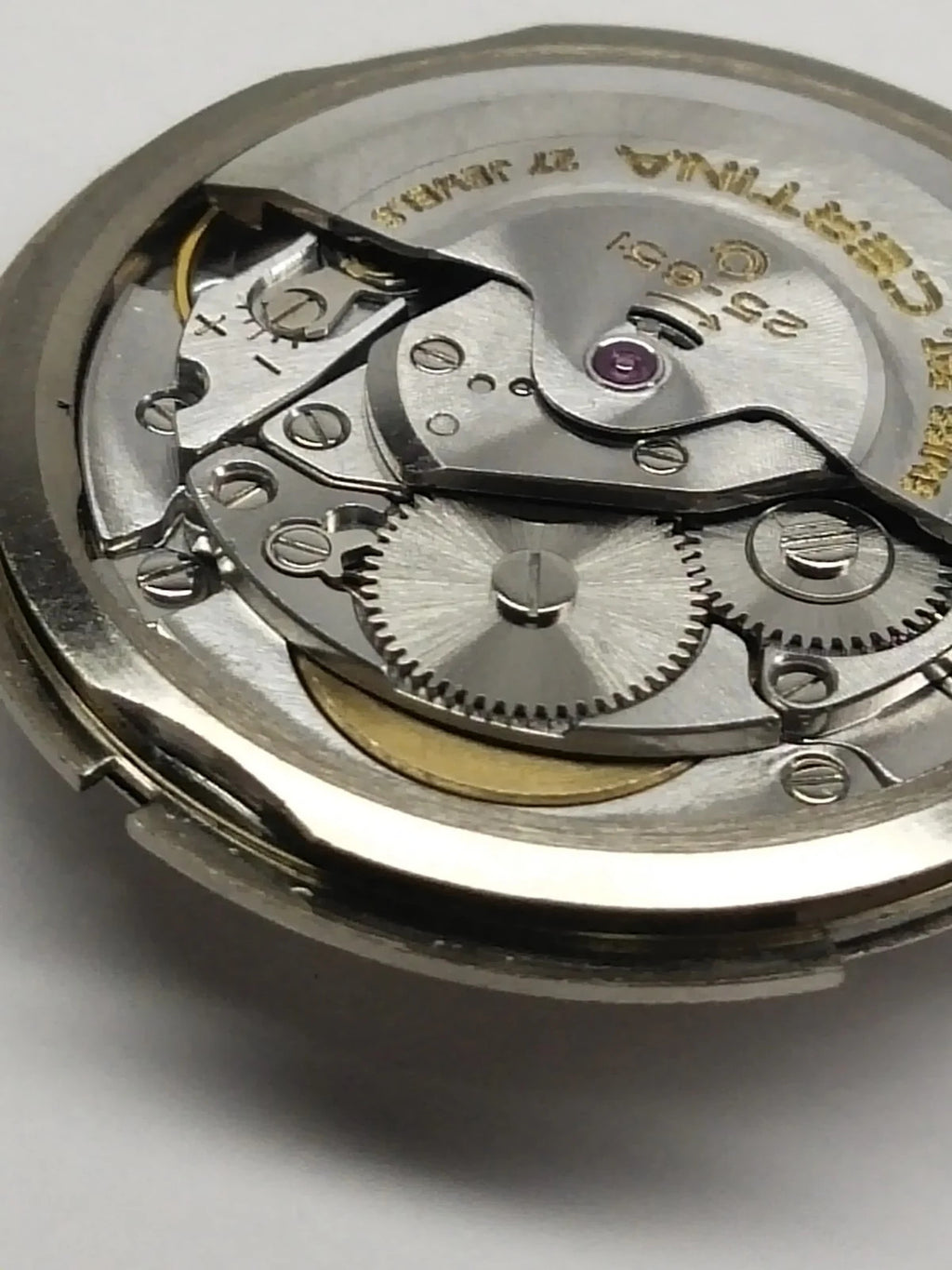 Certina 25-651 Movement with Dial, Hands and Crown / Good working condition/Use