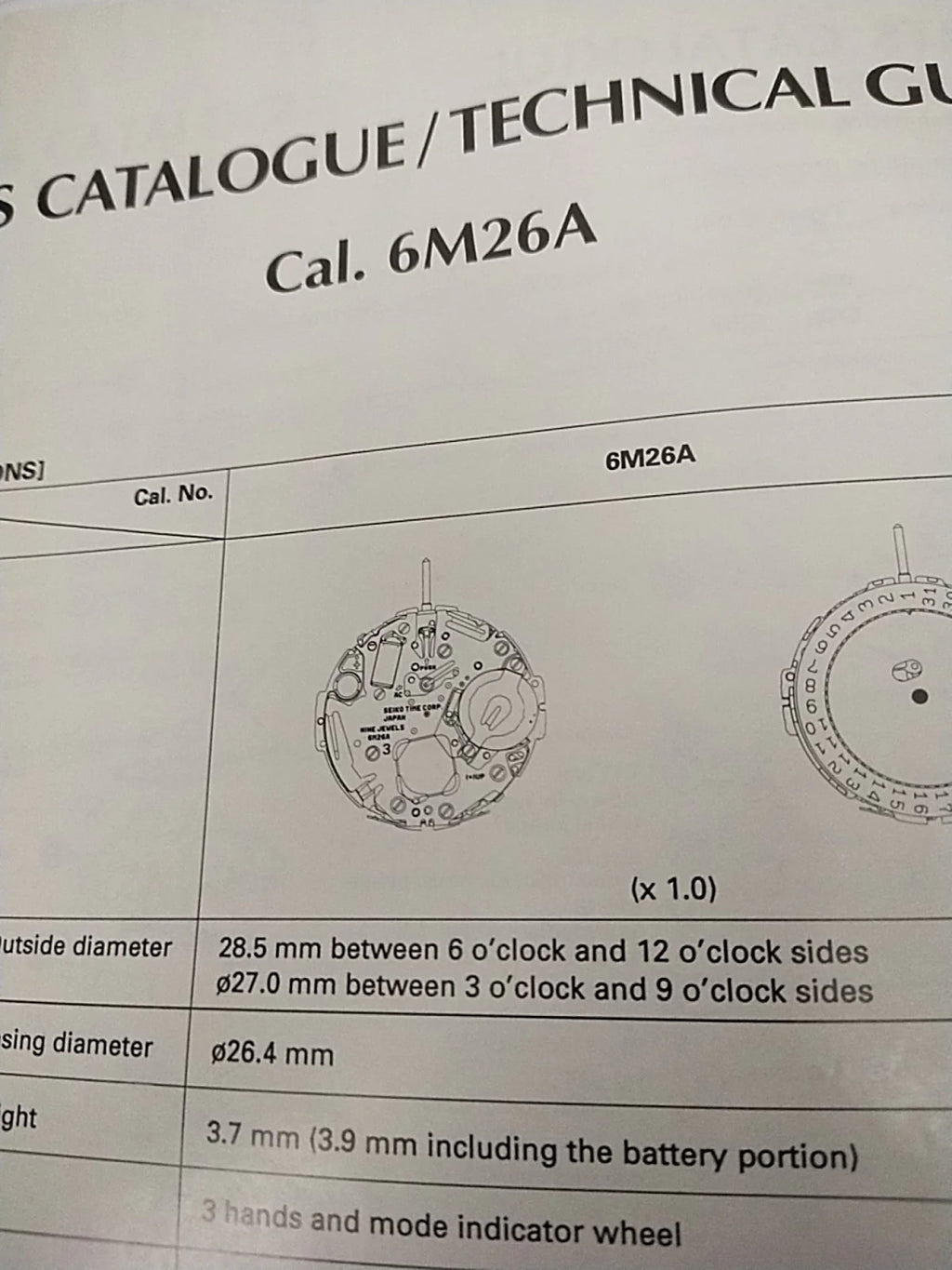 NOS Circuit Plock Seiko Cal / 6M25A /6M26A Part . 4000 453