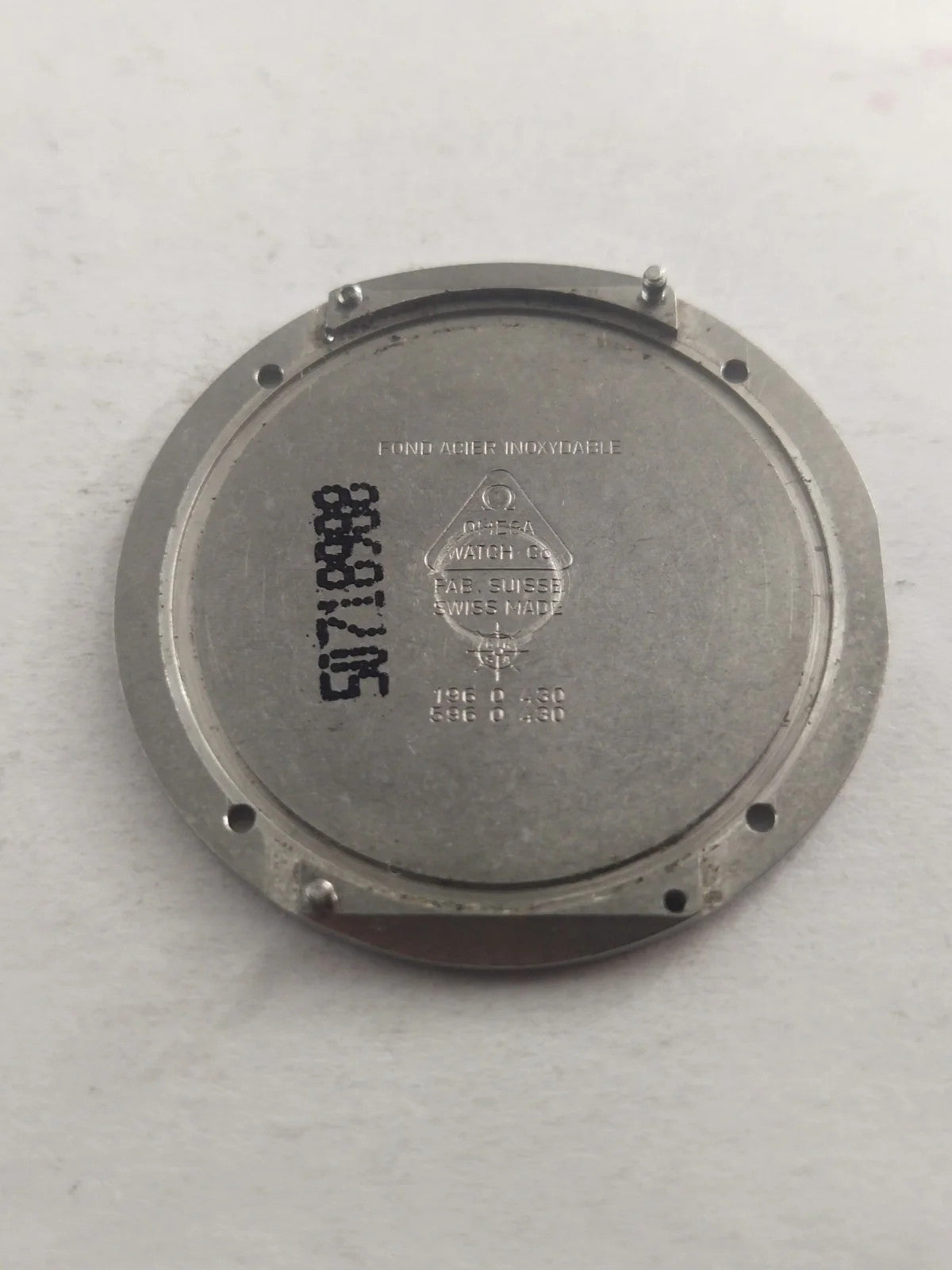 Original back cover Omega Art Collection Limited Edition /196 0 430/596 0 430/us