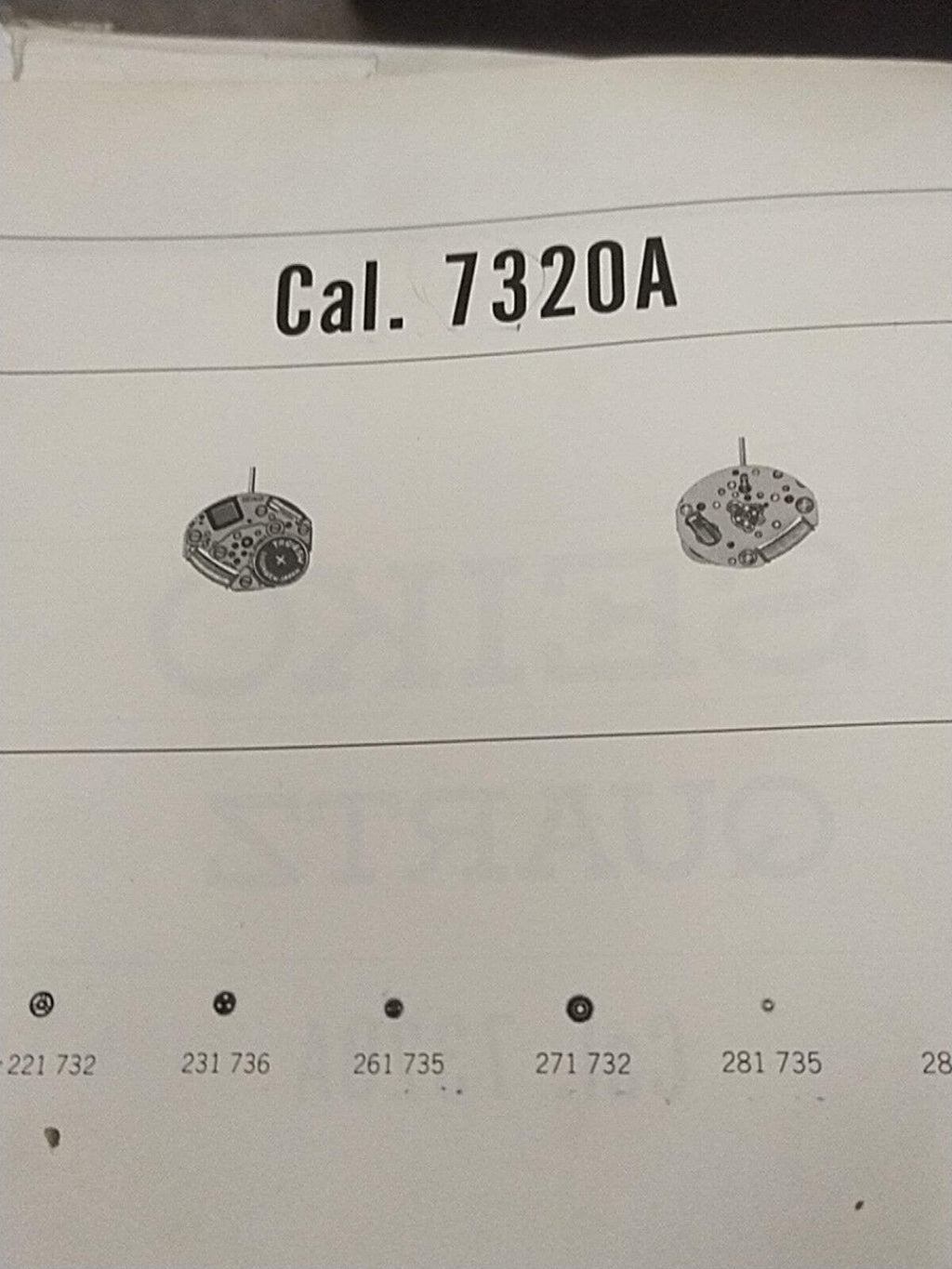 NOS Seiko circuit cal / 7320A Part . 4001 737