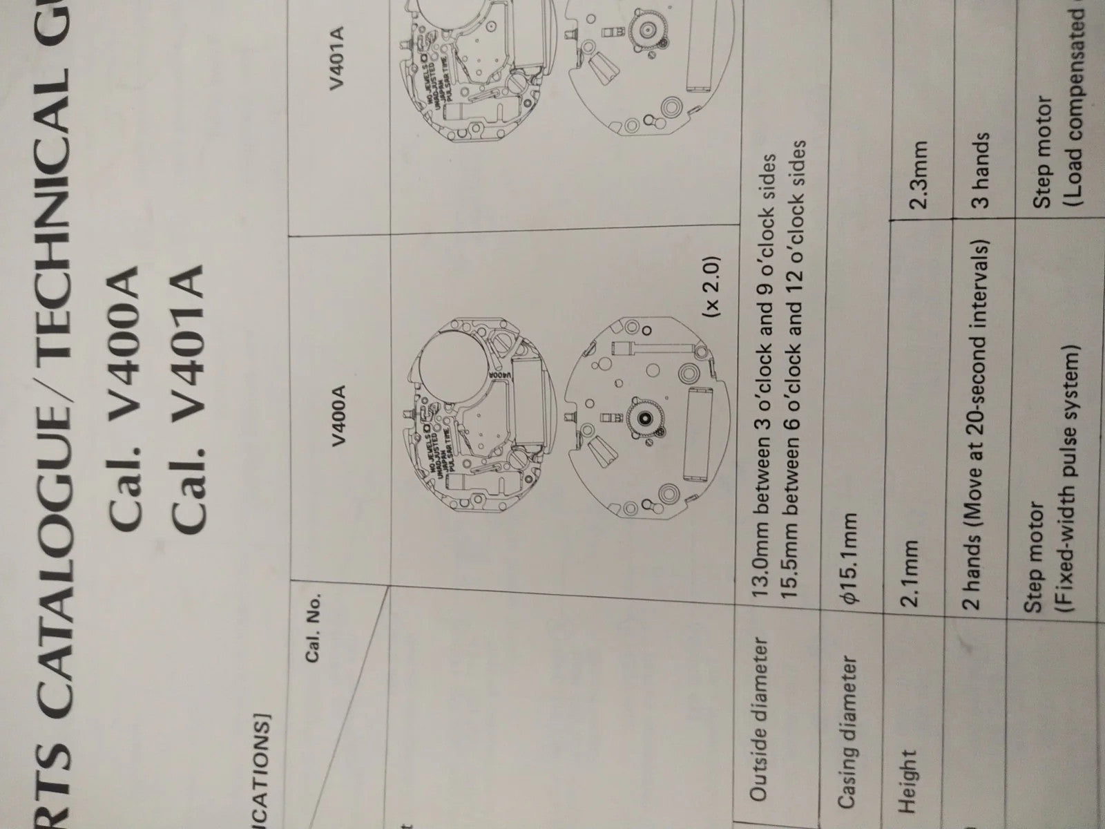 NOS Circuit Plock Seiko Cal /V400A/V401A/ Part . 4000 420