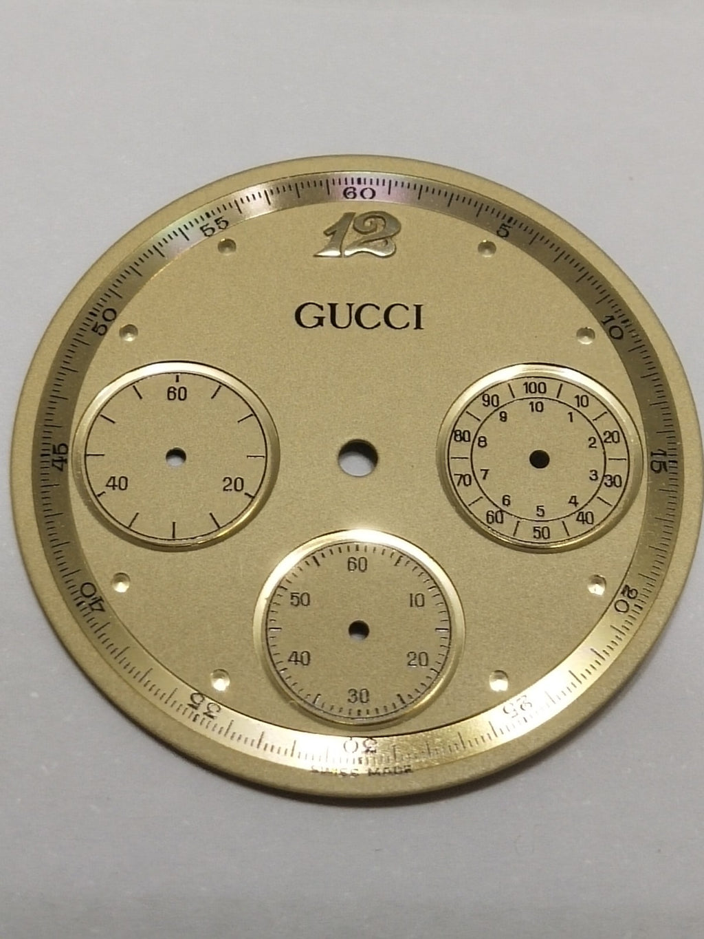 GUCCI Original / Dail  chronograph / Part No. 051.314/CA.CH A.9400M  gold color