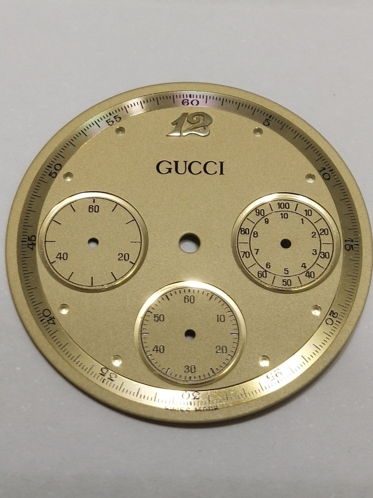 GUCCI Original / Dail  chronograph / Part No. 051.314/CA.CH A.9400M  gold color