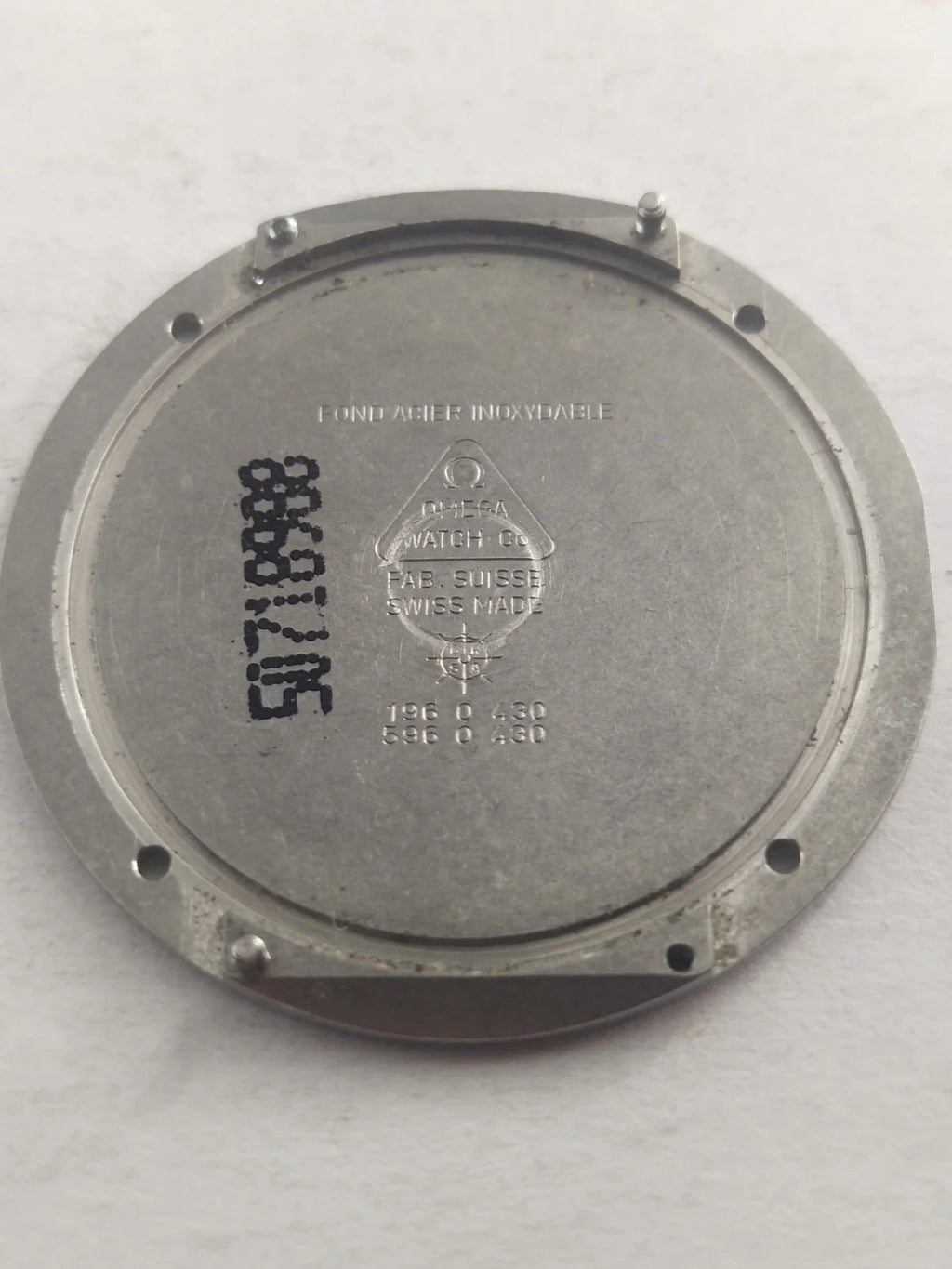 Original back cover Omega Art Collection Limited Edition /196 0 430/596 0 430/us